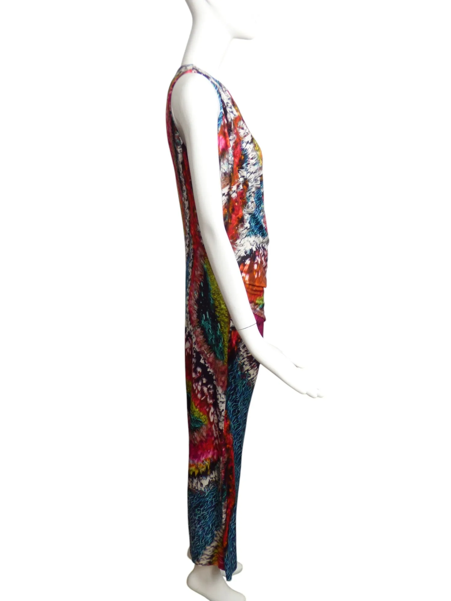 PETER PILOTTO- 2009 Printed Jersey Knit Maxi Dress, Size 8