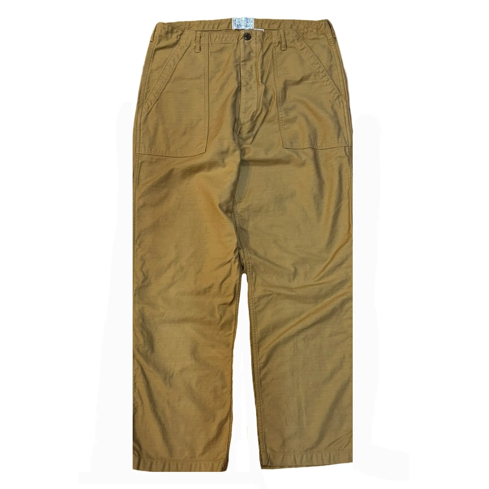 Pre Order - 107 60's era GI chinos in 12 oz West Point Khaki Baker Back Cotton Satin ETA mid to end January