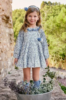 "Willow" Powder Blue Floral Dress