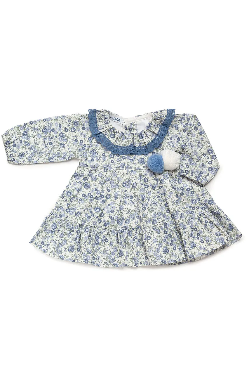 "Willow" Powder Blue Floral Dress