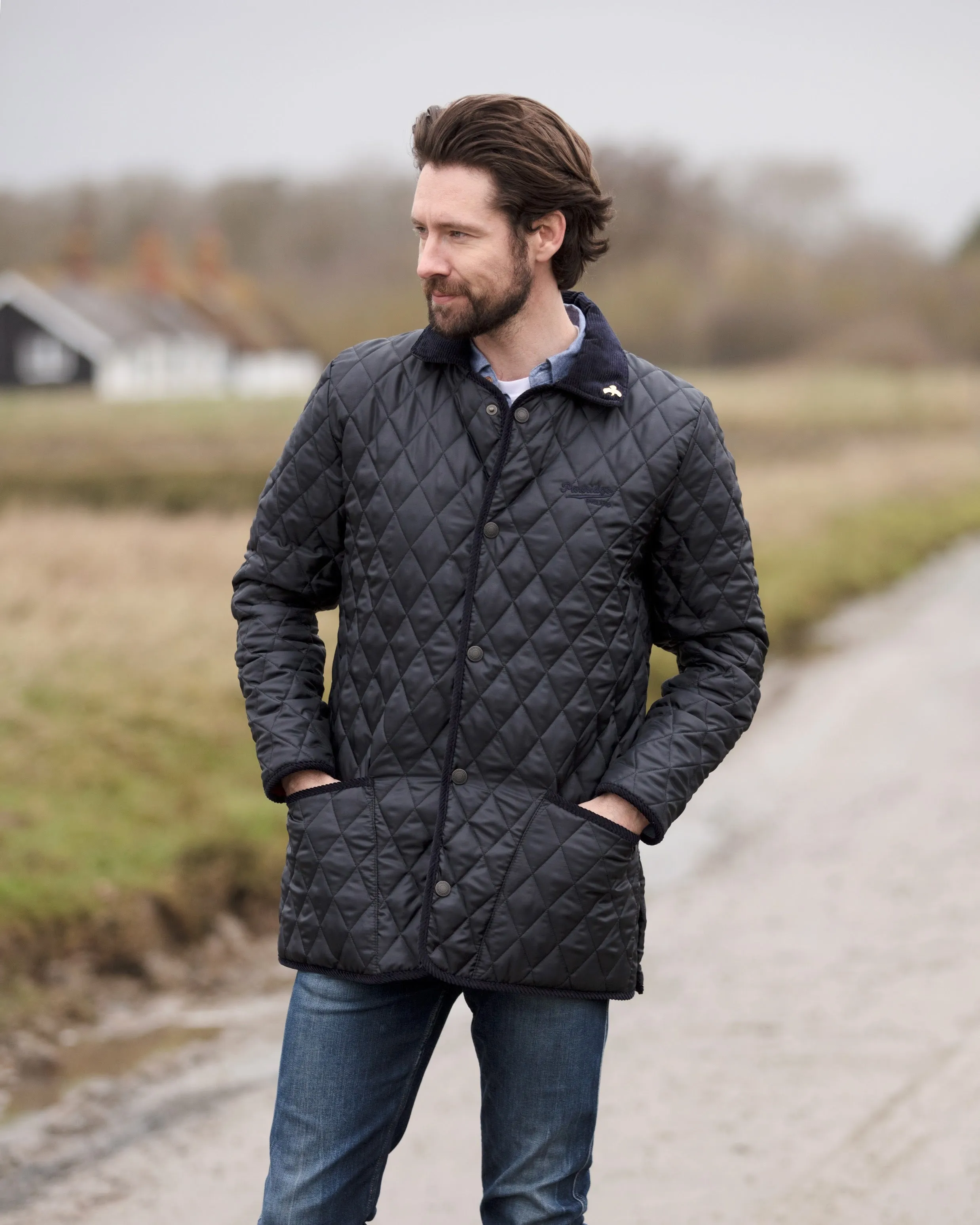 Rag Quilted Jacket - Navy/Claret