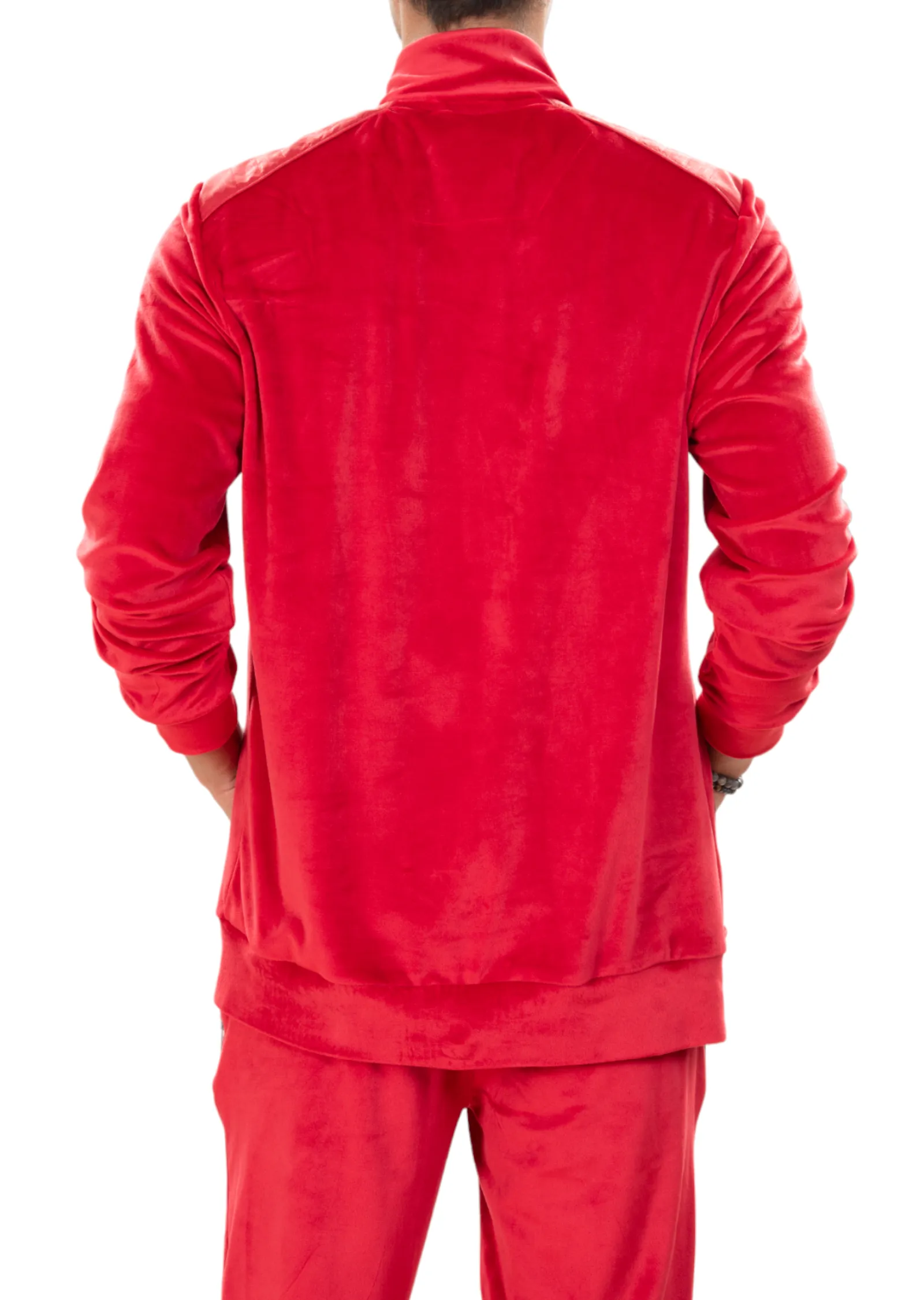 Red Luxe Velvet 2-pcs Tracksuit