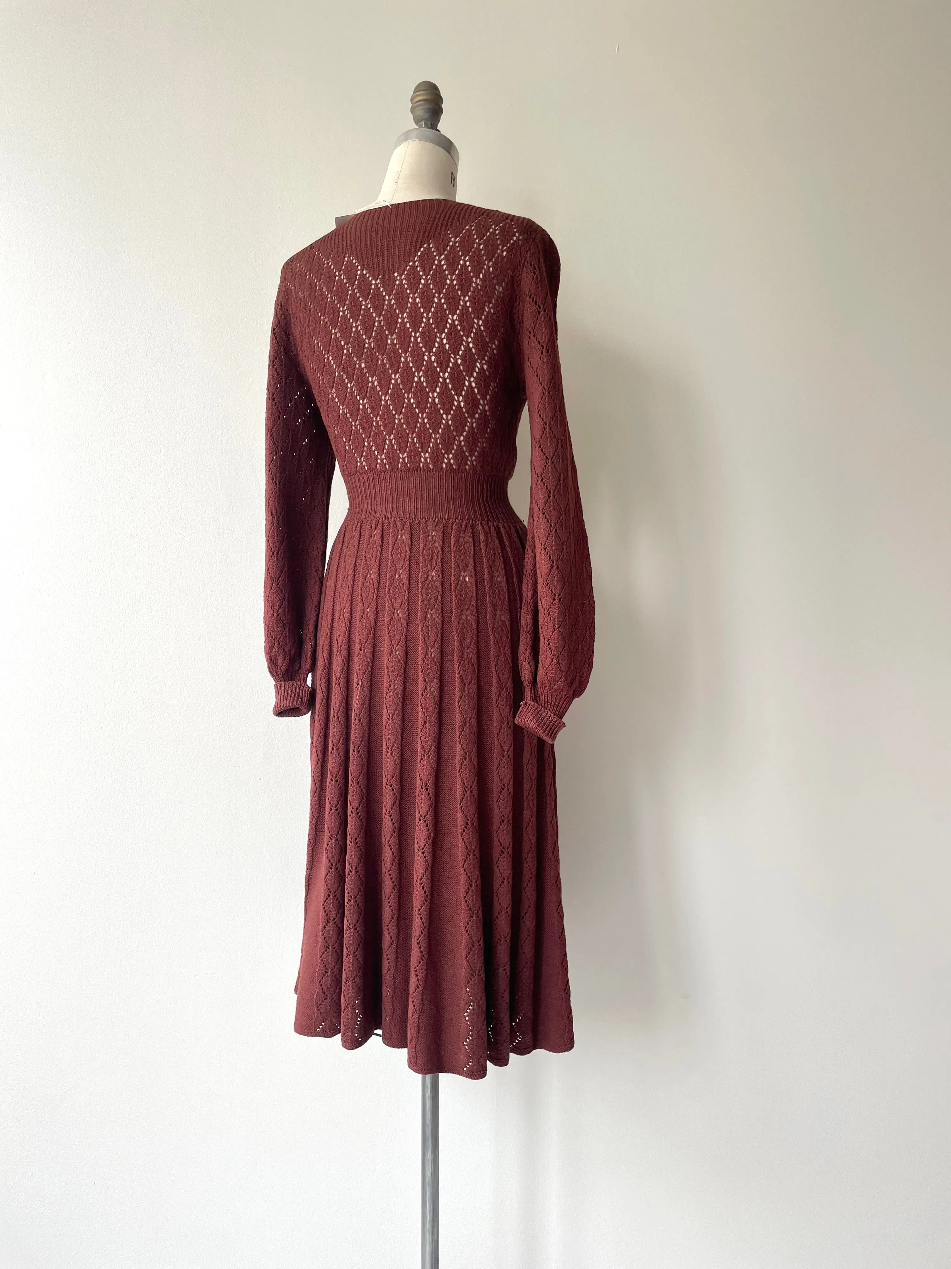 Rum Raisin Knit Dress | 1930s