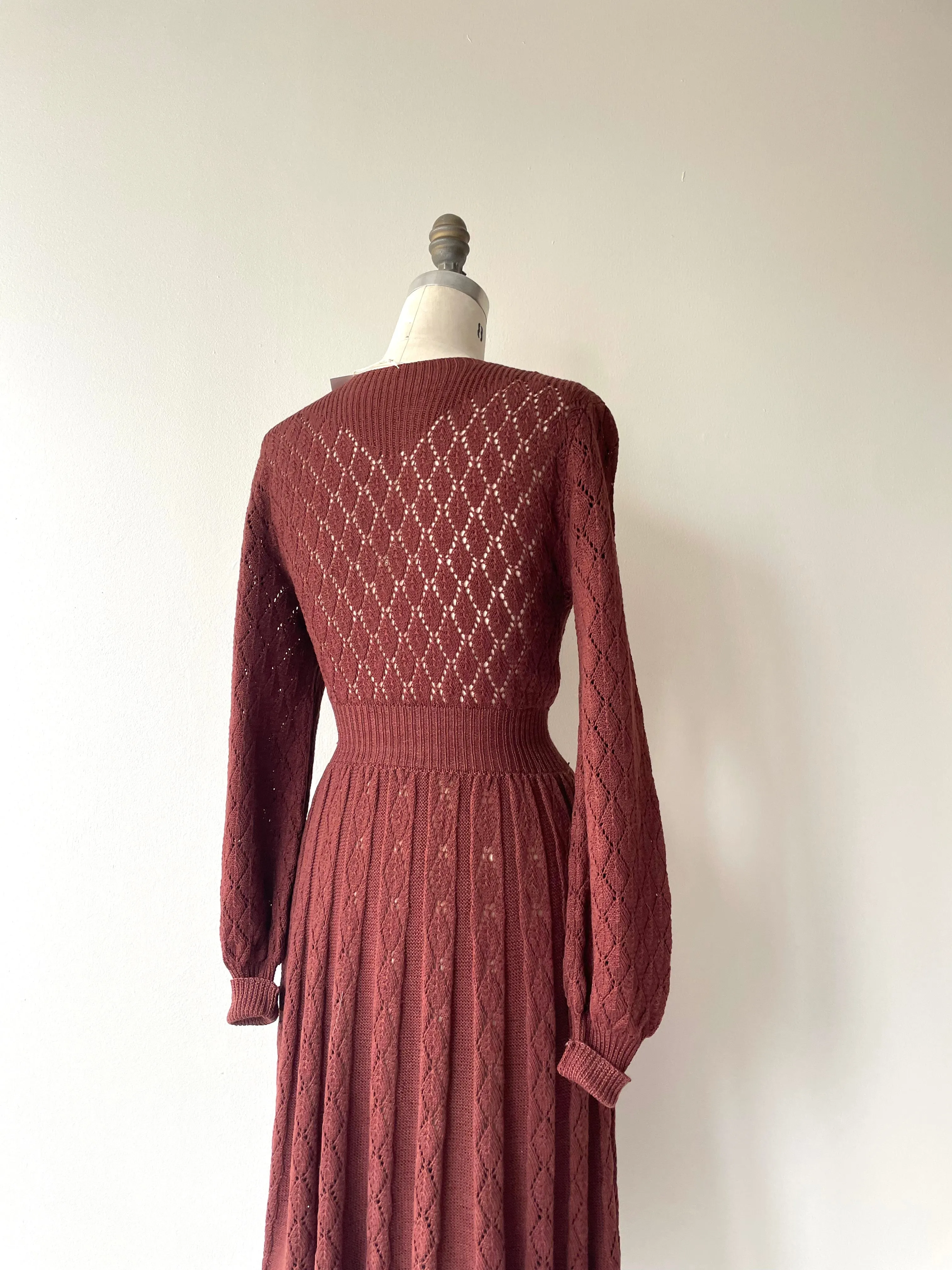 Rum Raisin Knit Dress | 1930s