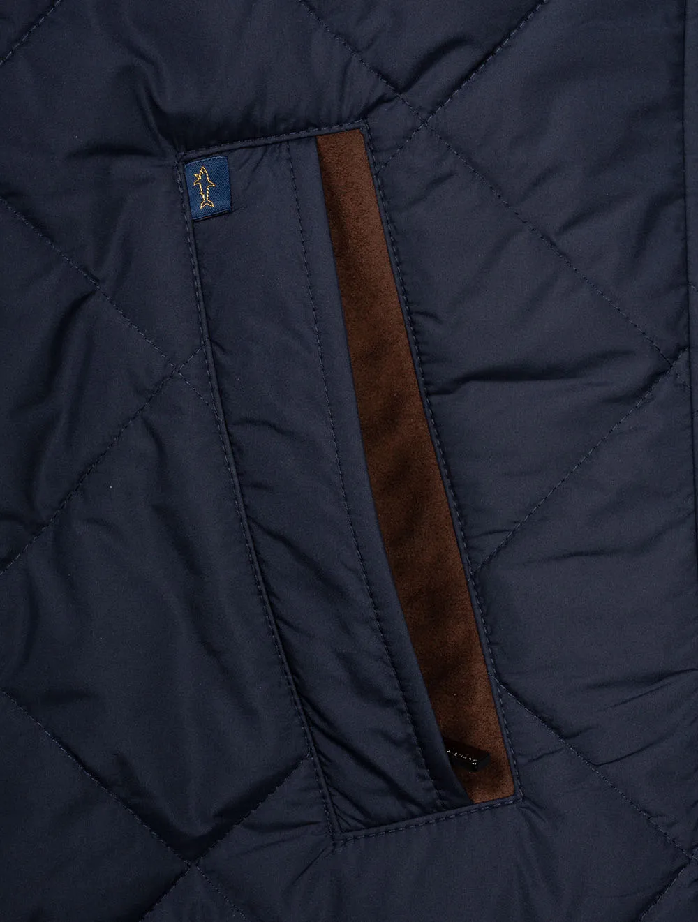 Save the Sea Quilted Jacket Navy