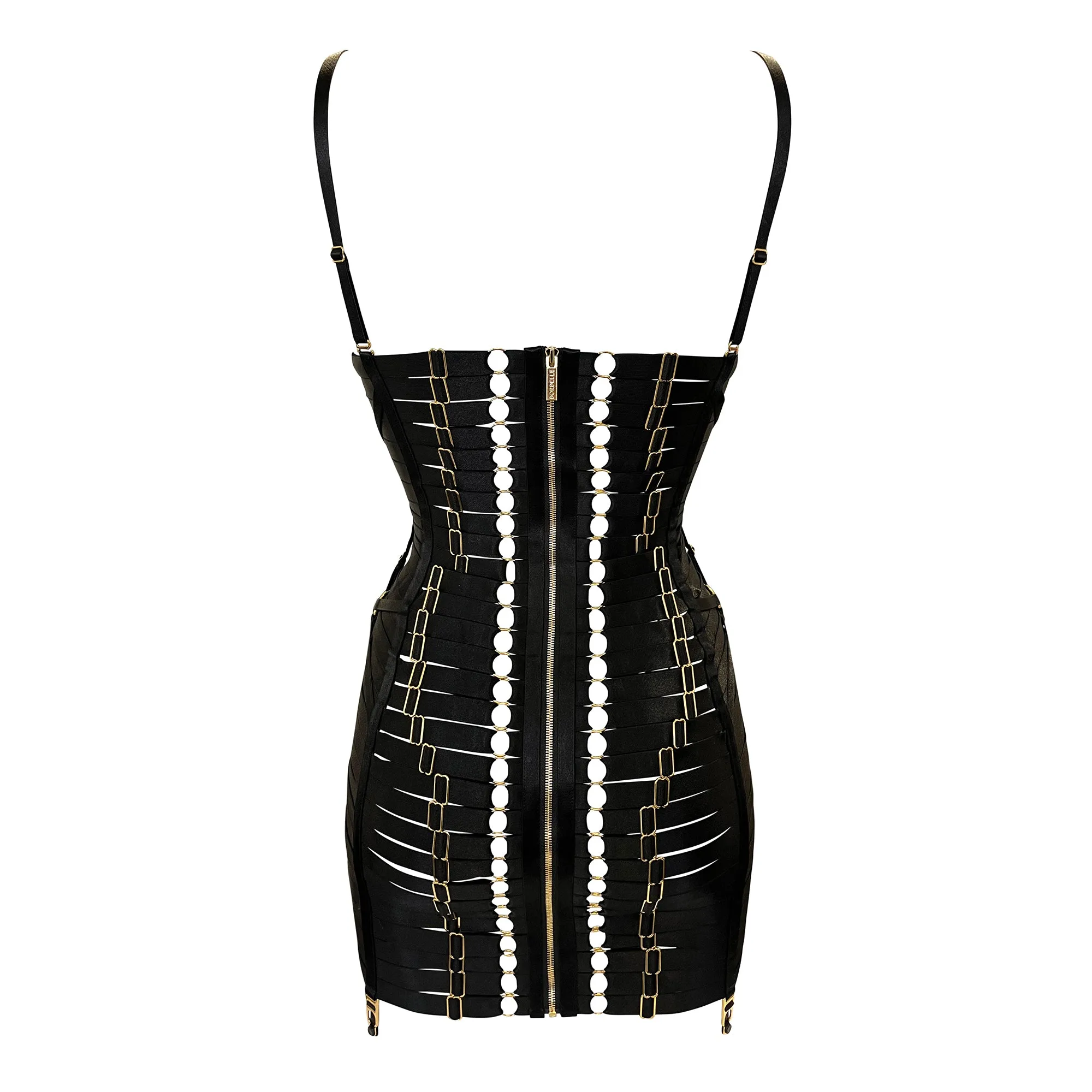 Signature harness angela dress - black