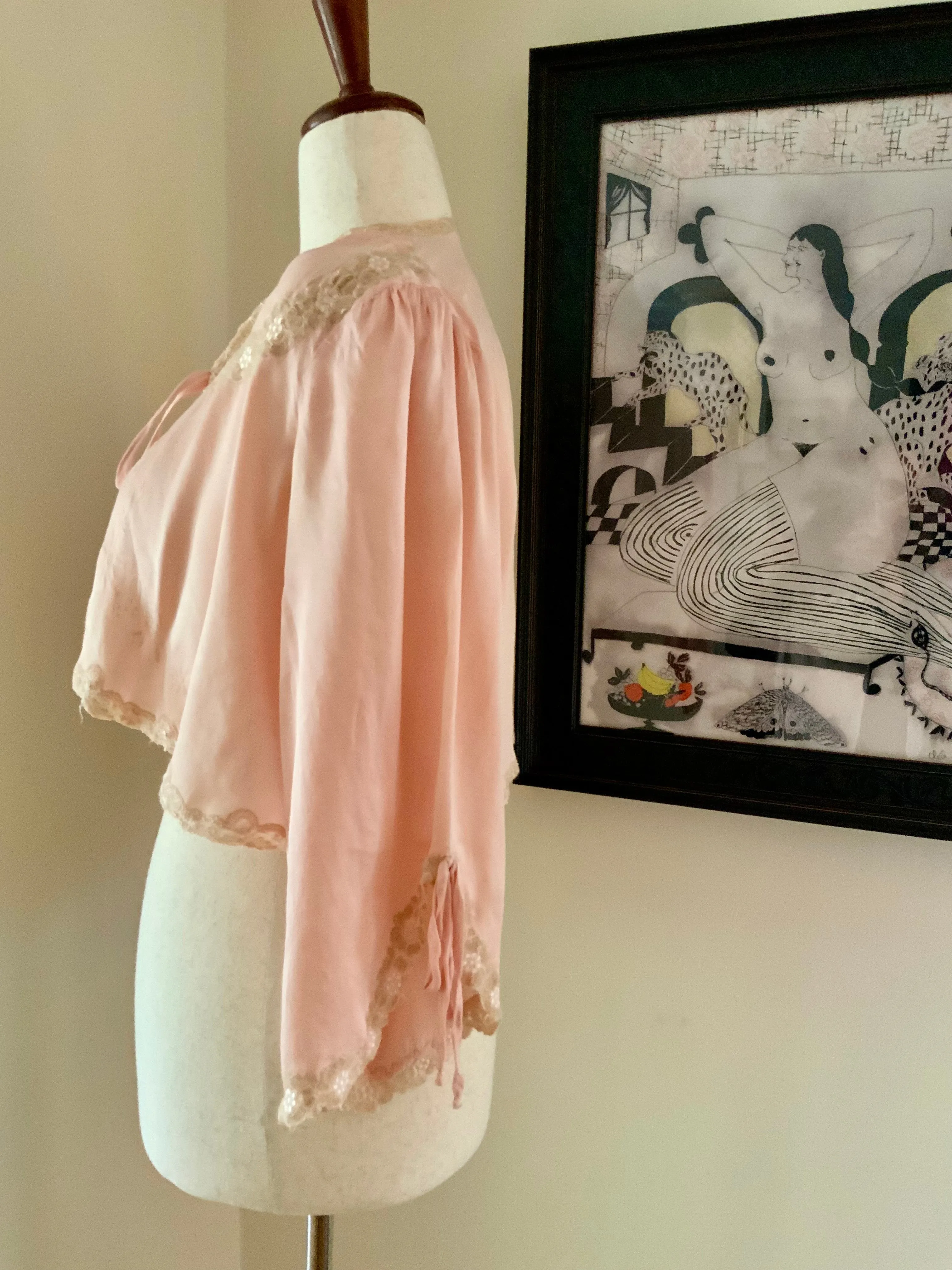 Silk Bed Jacket - 50s