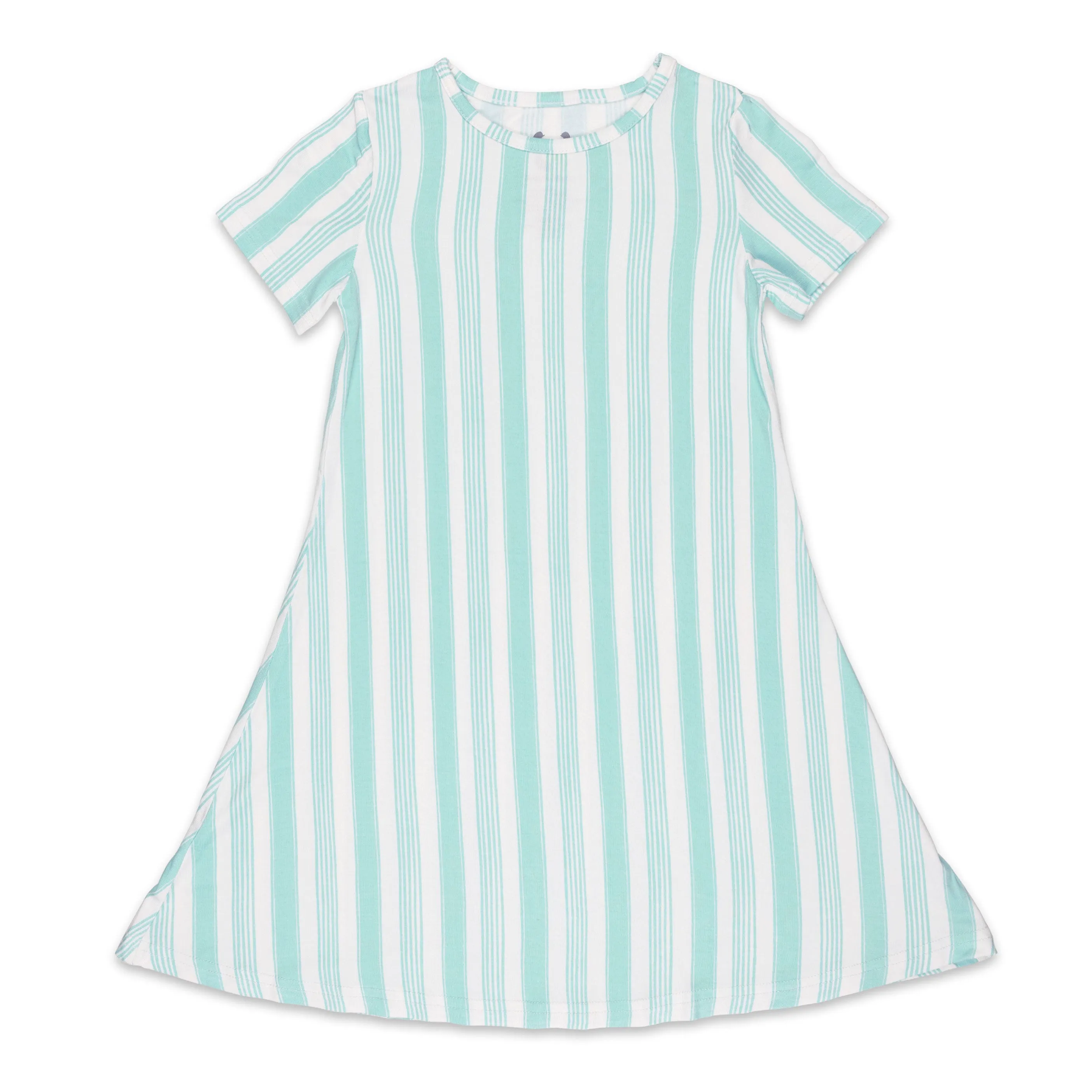 Slumber Stripes Bamboo Girls' Short Sleeve Dress