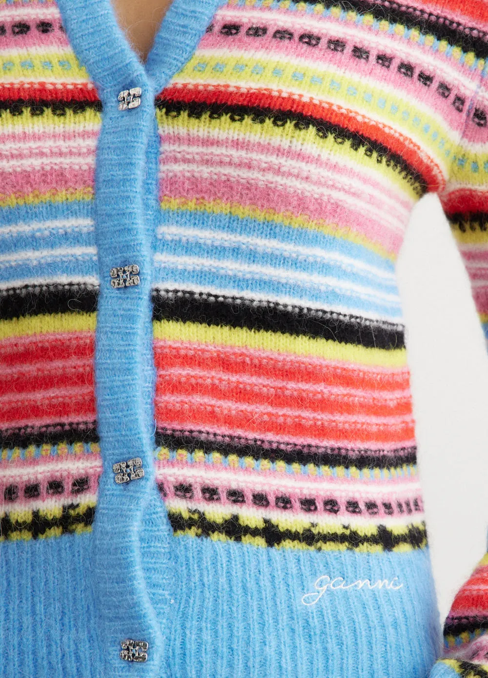 Soft Wool Stripe Cardigan