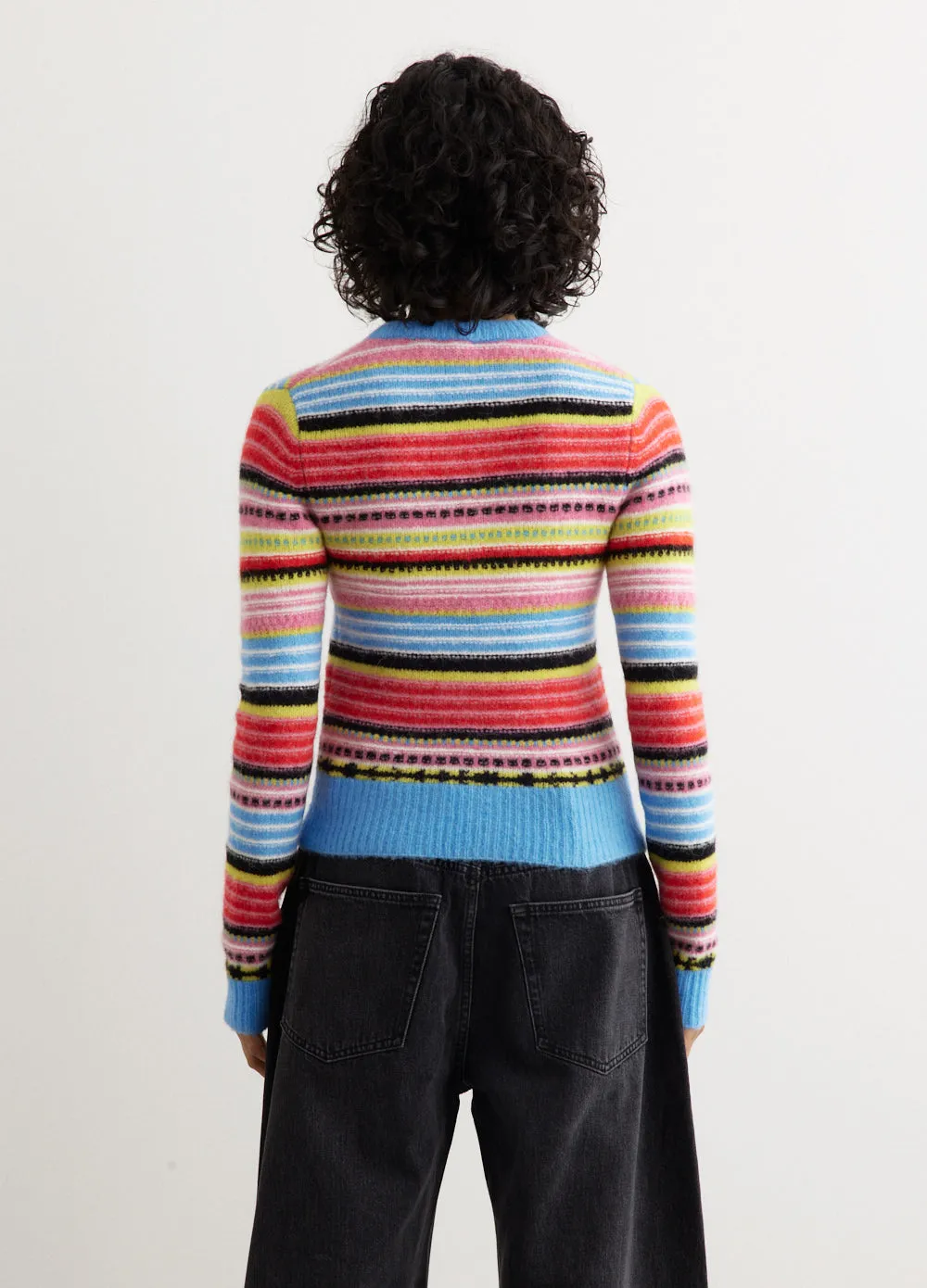 Soft Wool Stripe Cardigan