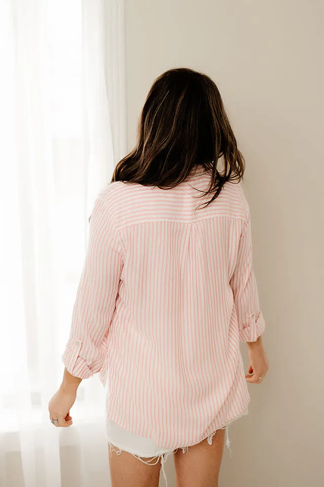 Striped Button Down Blouse