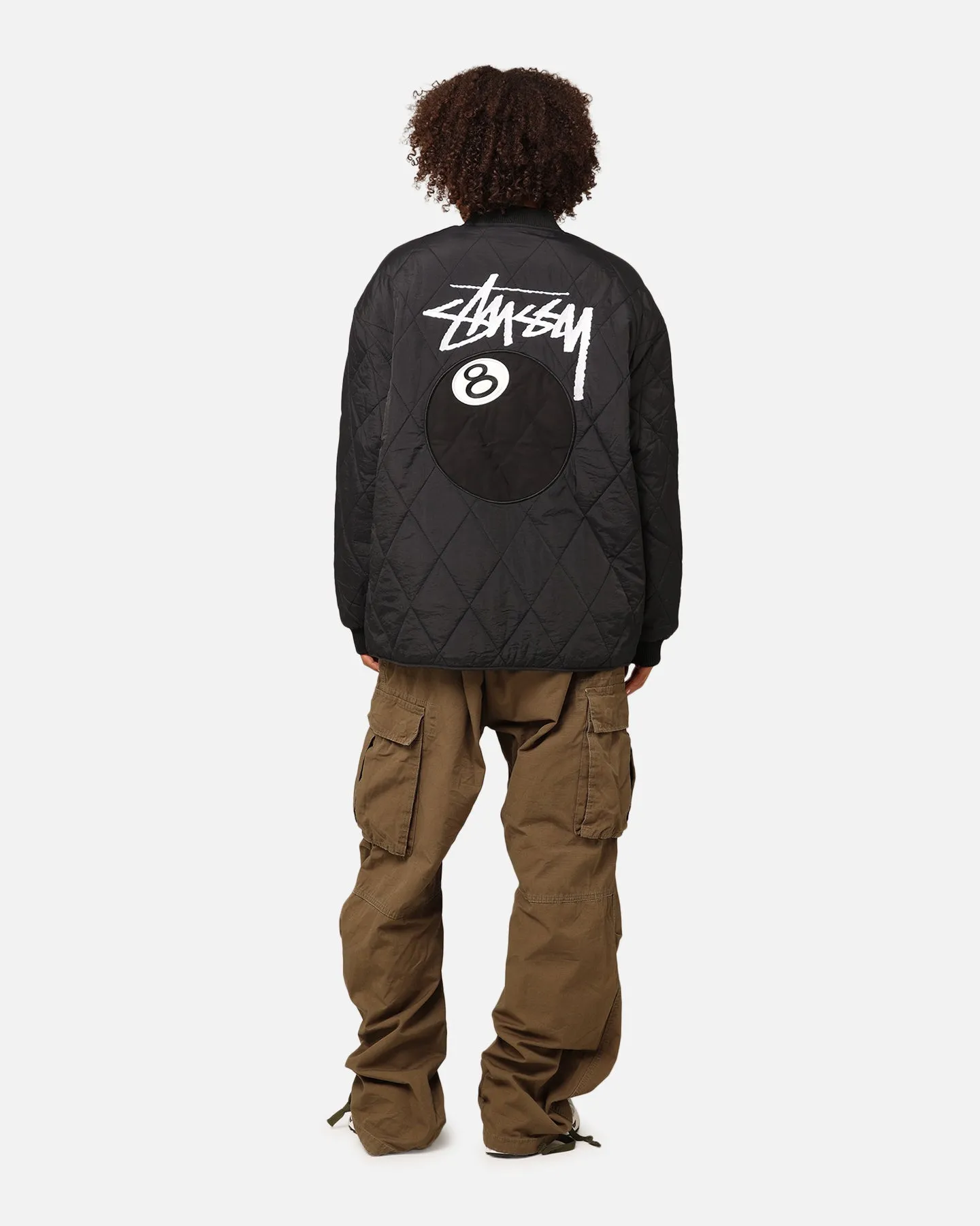 StÃ¼ssy Women's 8 Ball Quilted Jacket Black