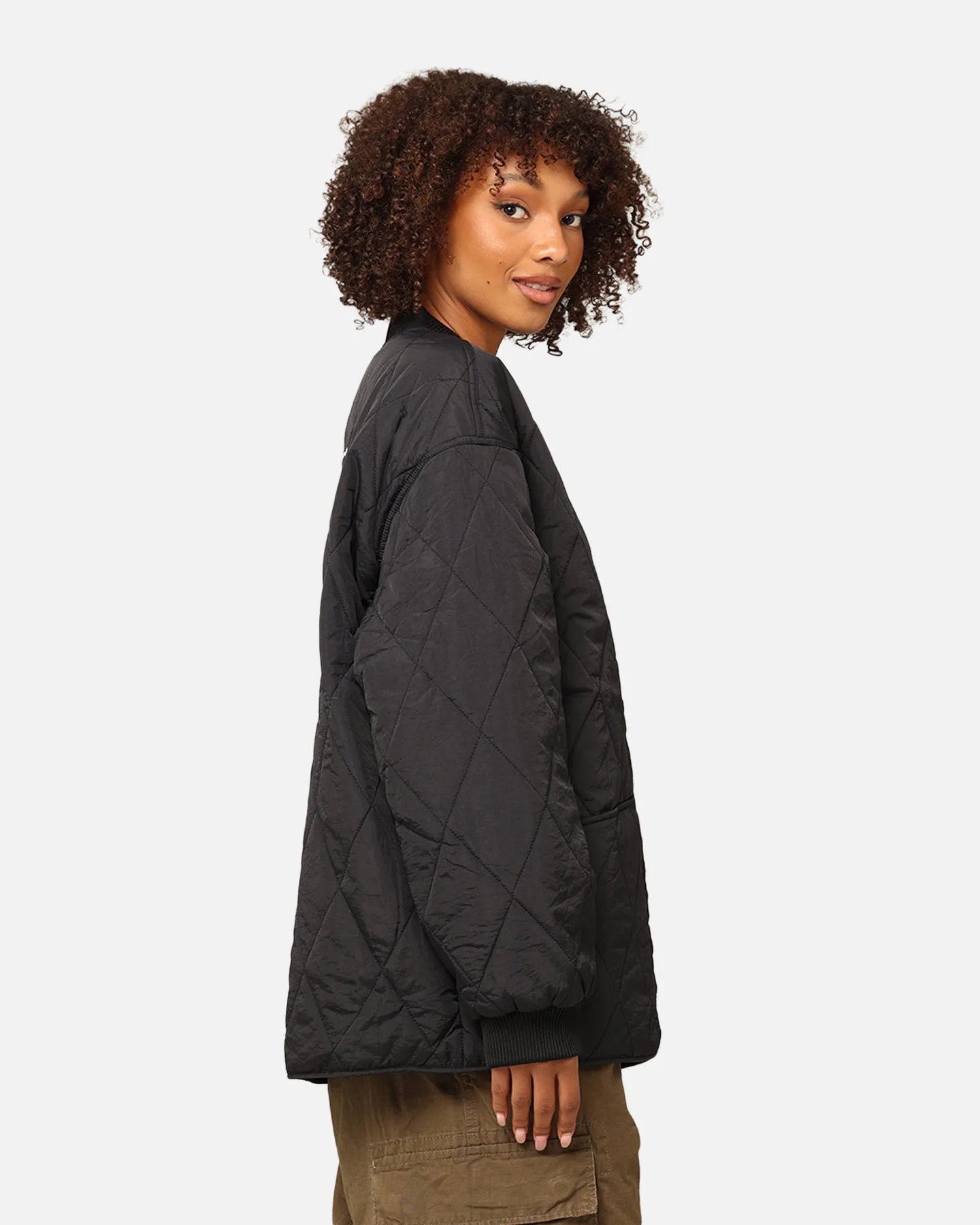 StÃ¼ssy Women's 8 Ball Quilted Jacket Black