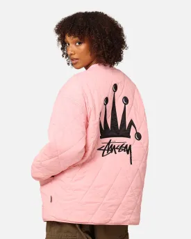 StÃ¼ssy Women's Stock Crown Quilted Jacket Pink