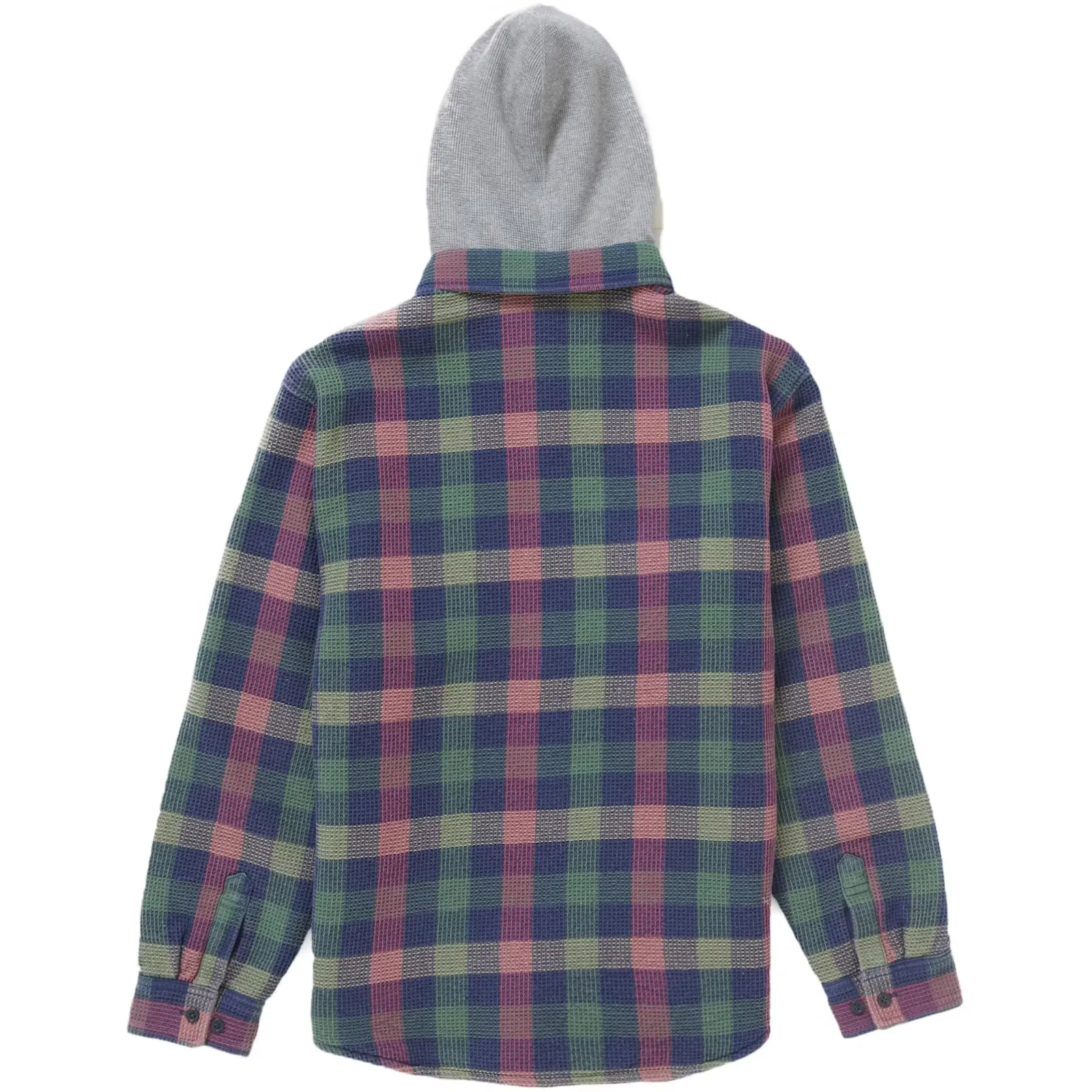 Supreme Waffle Plaid Multicolor Hooded Shirt