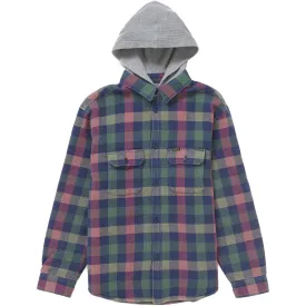 Supreme Waffle Plaid Multicolor Hooded Shirt