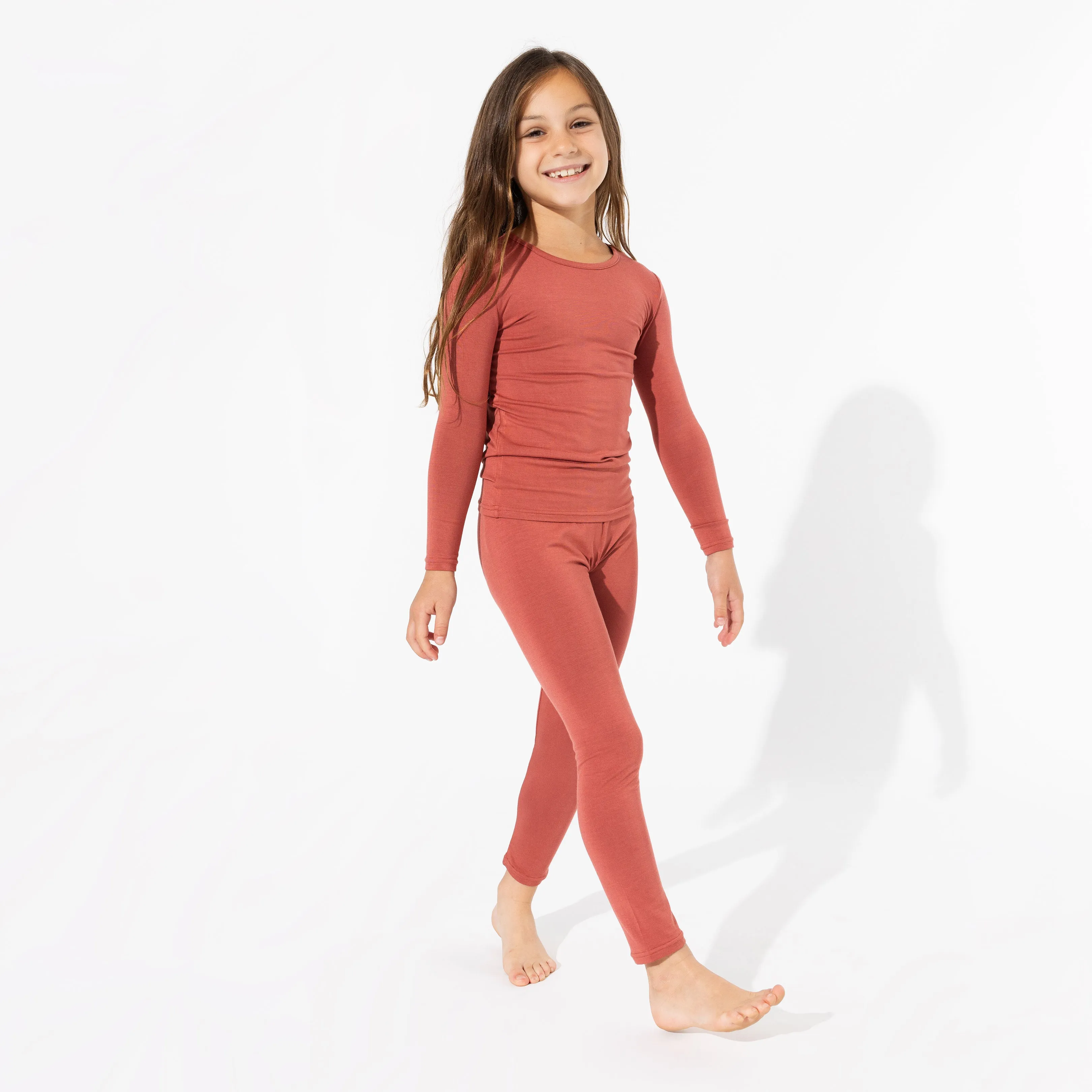 Terracotta Bamboo Kids Pajamas