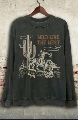 The Charcoal Wild Like The West Pullover