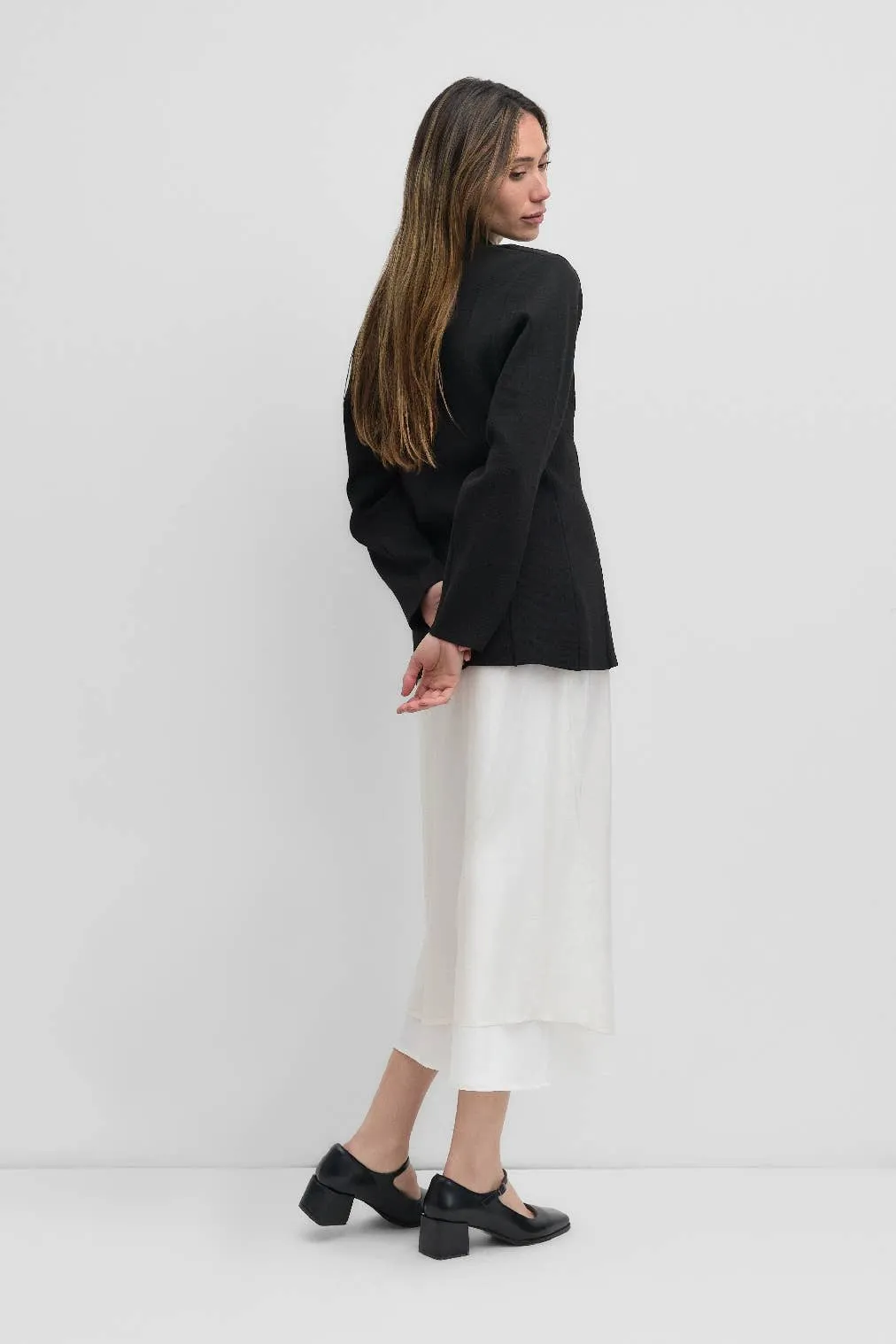 The Nicola Blazer | Longline Knit Blazer