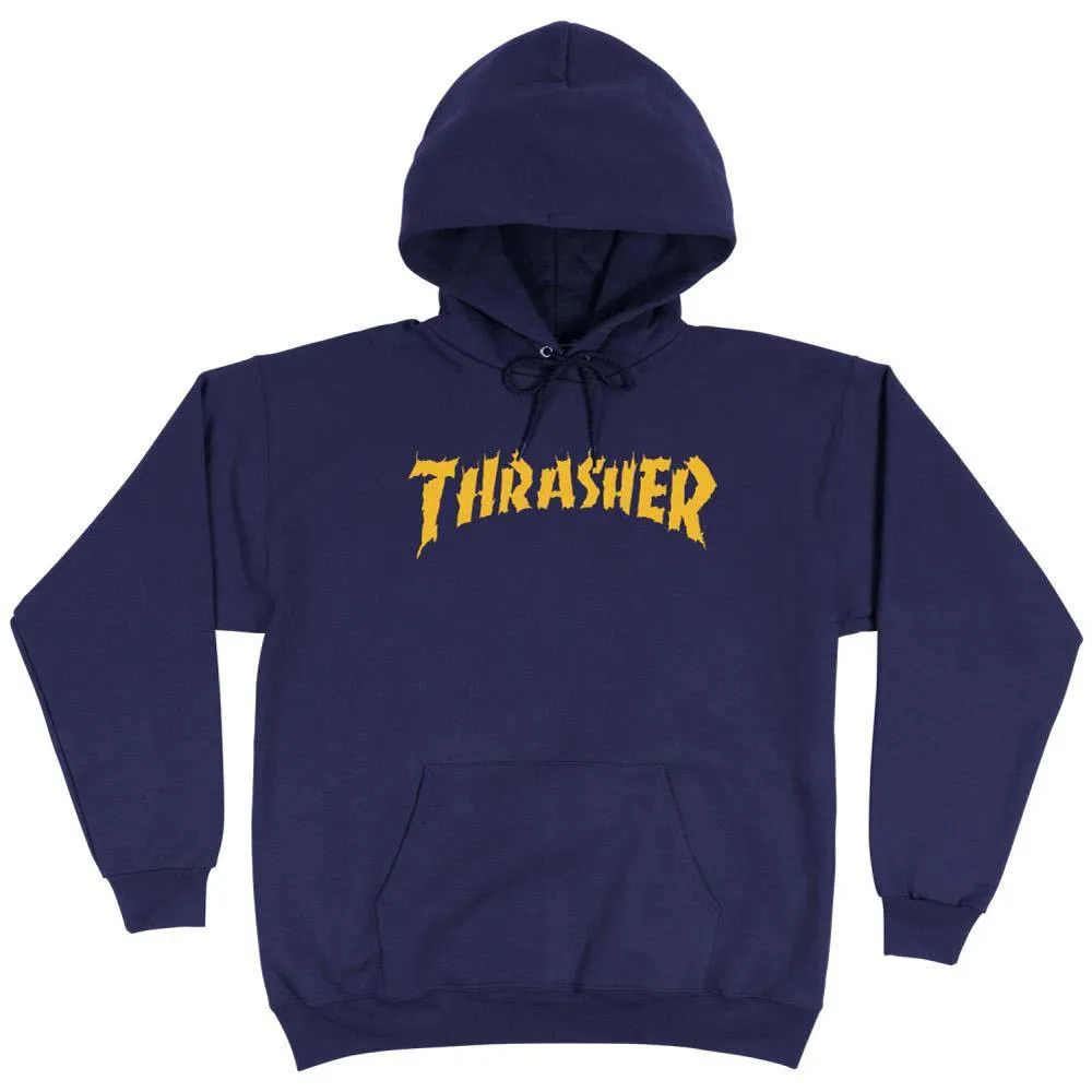 Thrasher Magazine Hooded Sweatshirt Burn it Down Navy