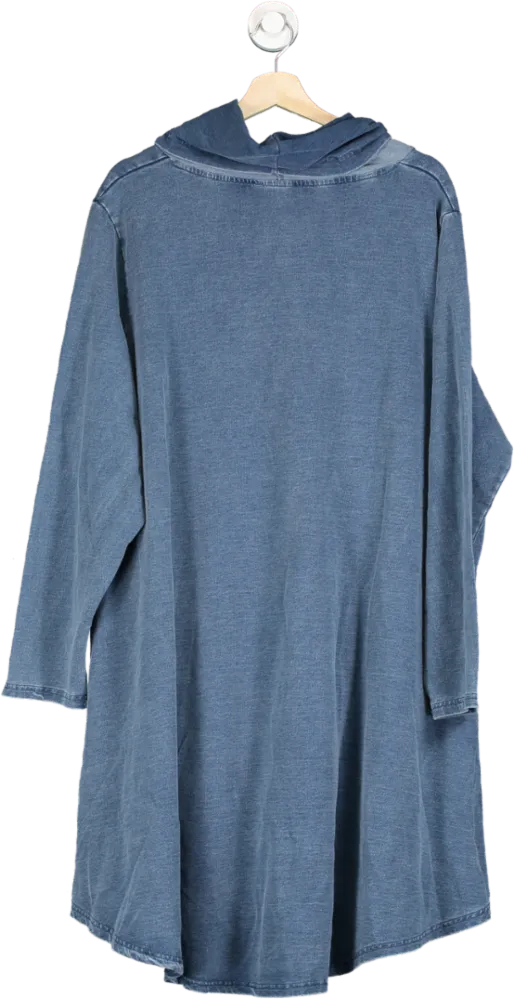 Ulla Popken Blue Vintage Look Long Pullover EU 50/52