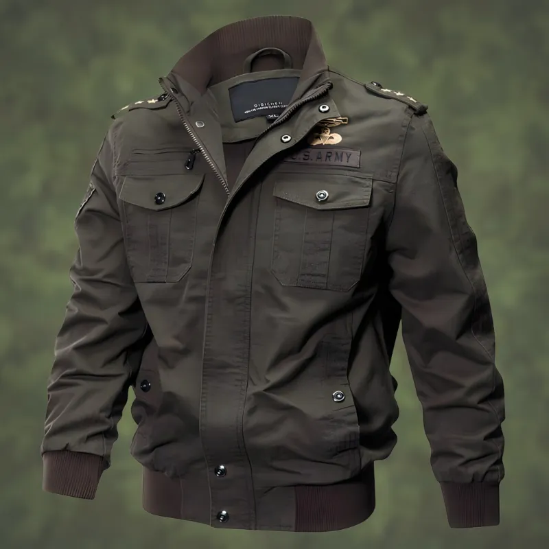 Varsity Army Bomber Jacket for Men | Perfect for Casual Days