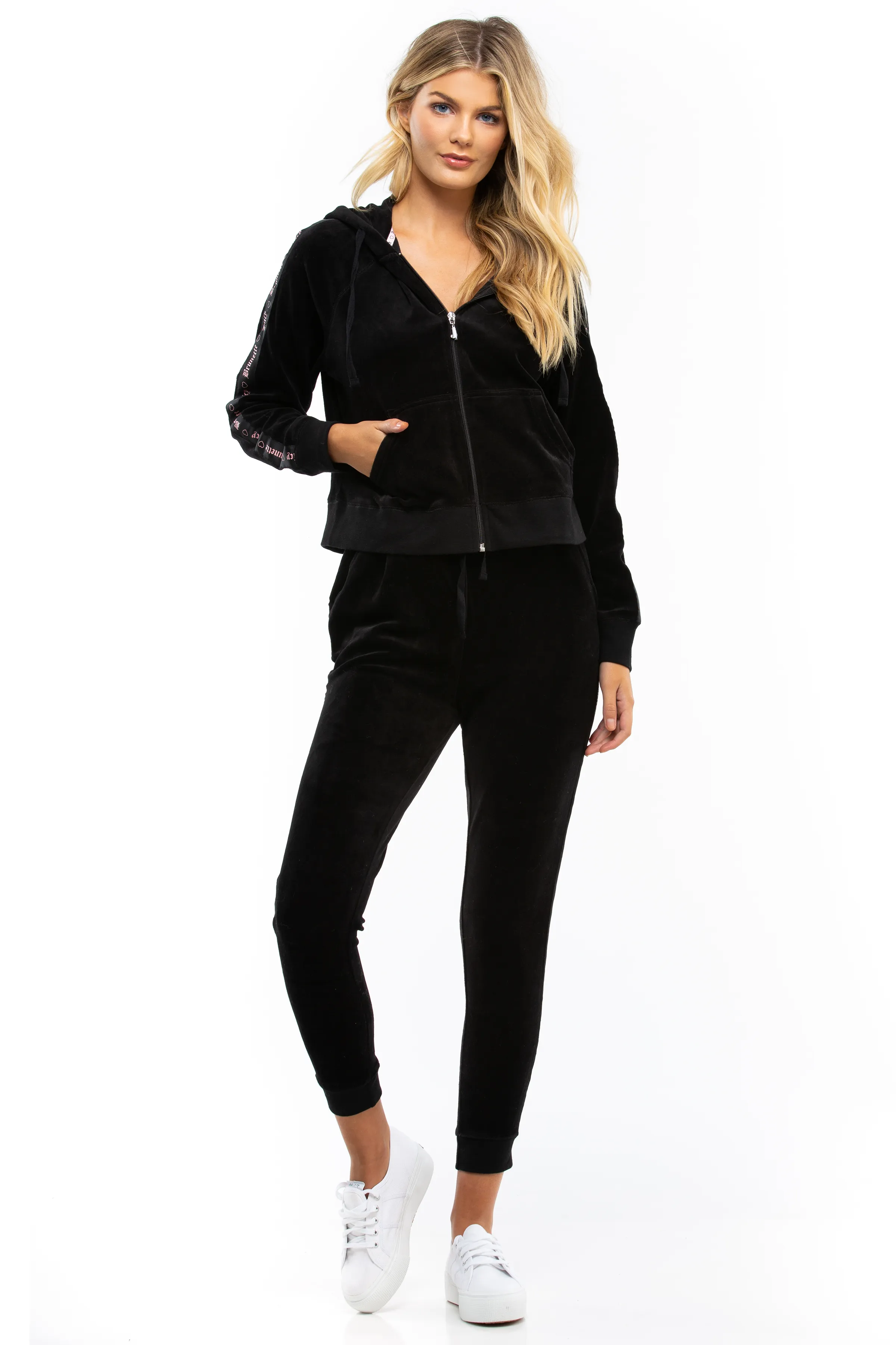 Velour Zip-Up Hoodie - Juicy Couture