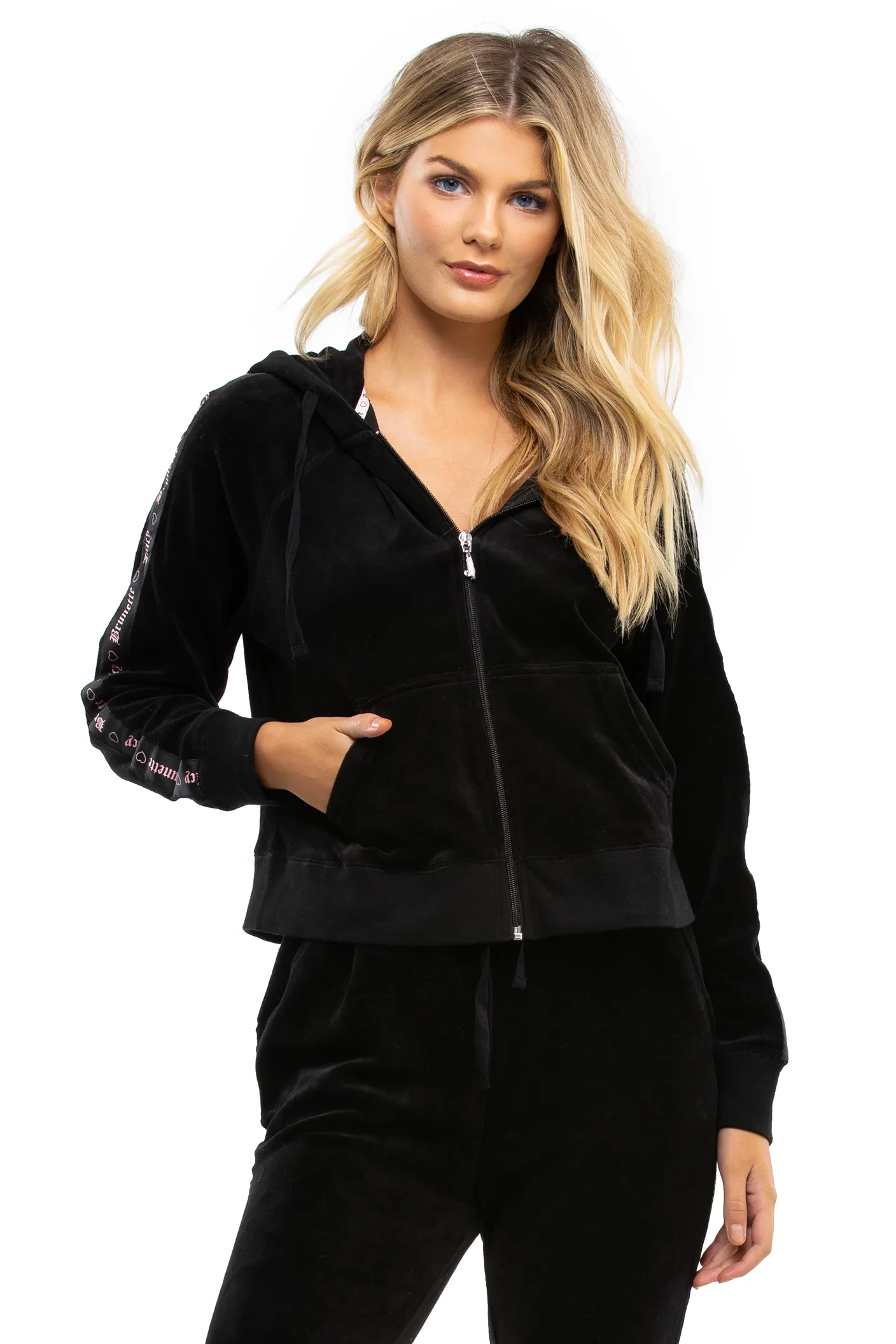 Velour Zip-Up Hoodie - Juicy Couture