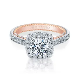 Verragio Cushion Halo Engagement Ring COUTURE-0449CU-2WR