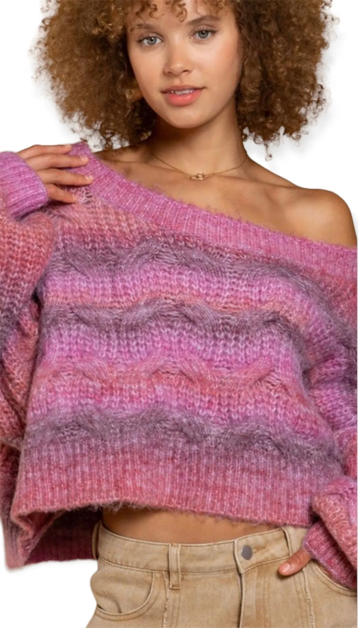 Very Berry  Ribbed Sweater