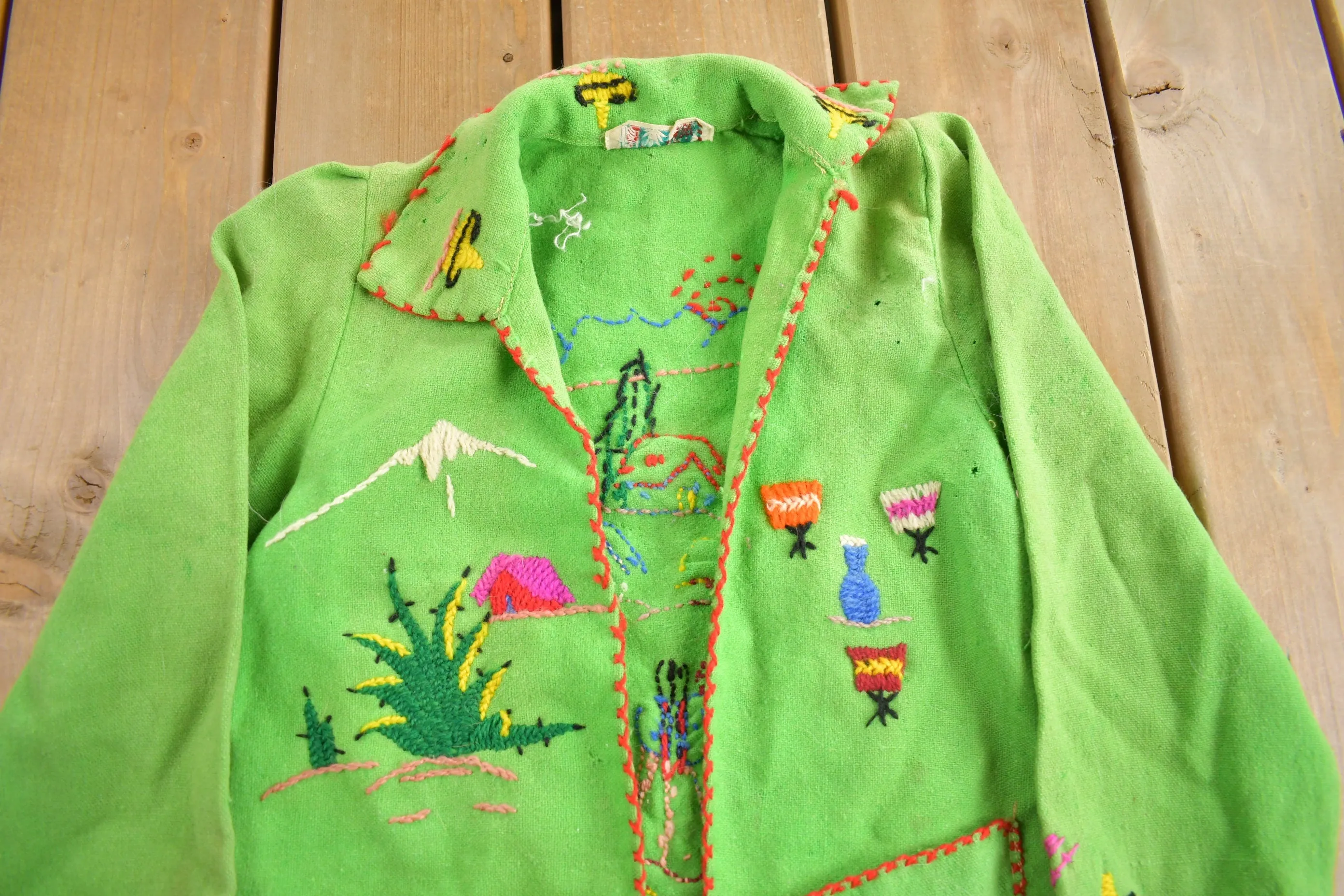 Vintage 1950s Mexican Embroidered Souvenir Jacket