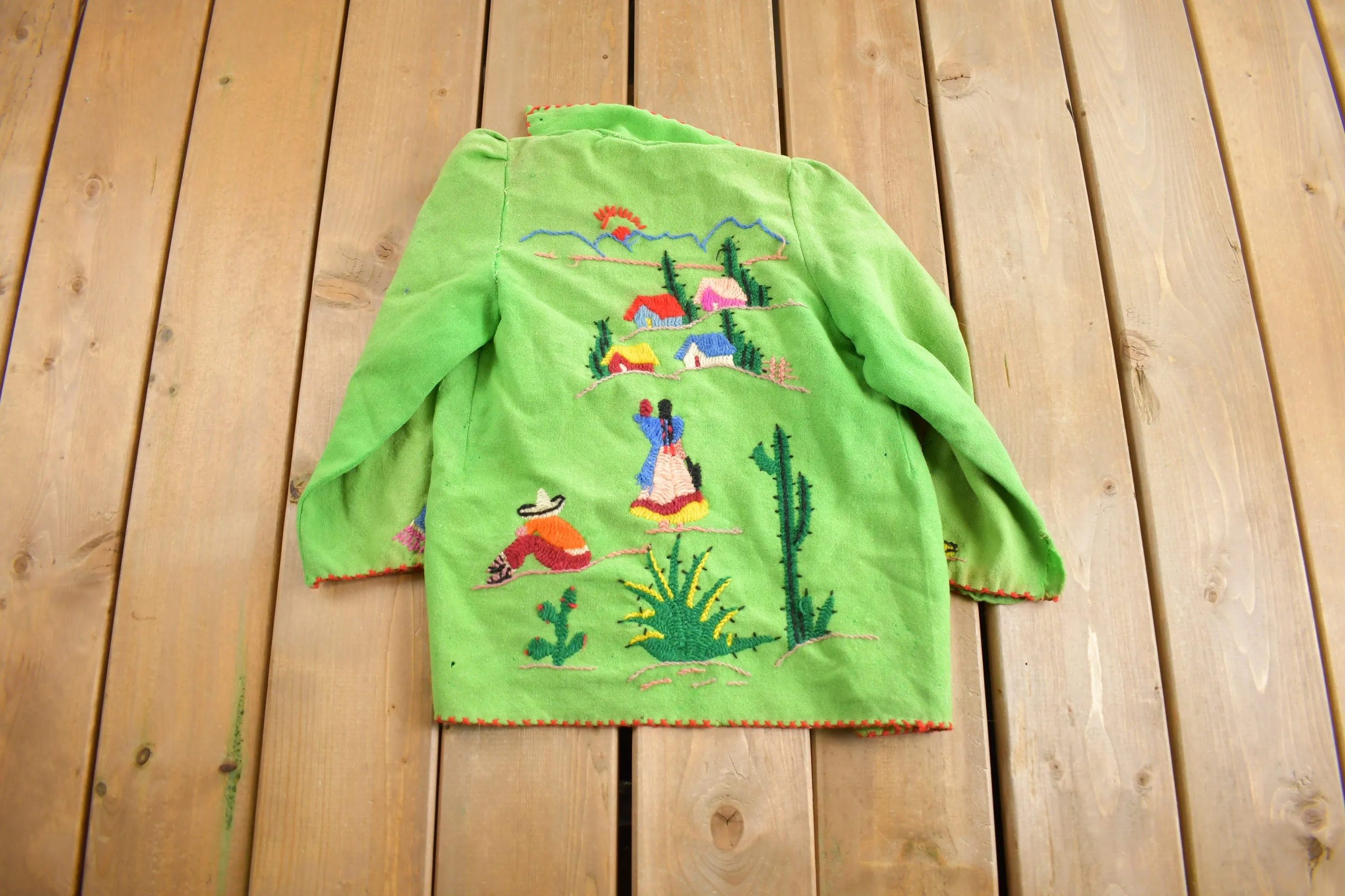 Vintage 1950s Mexican Embroidered Souvenir Jacket