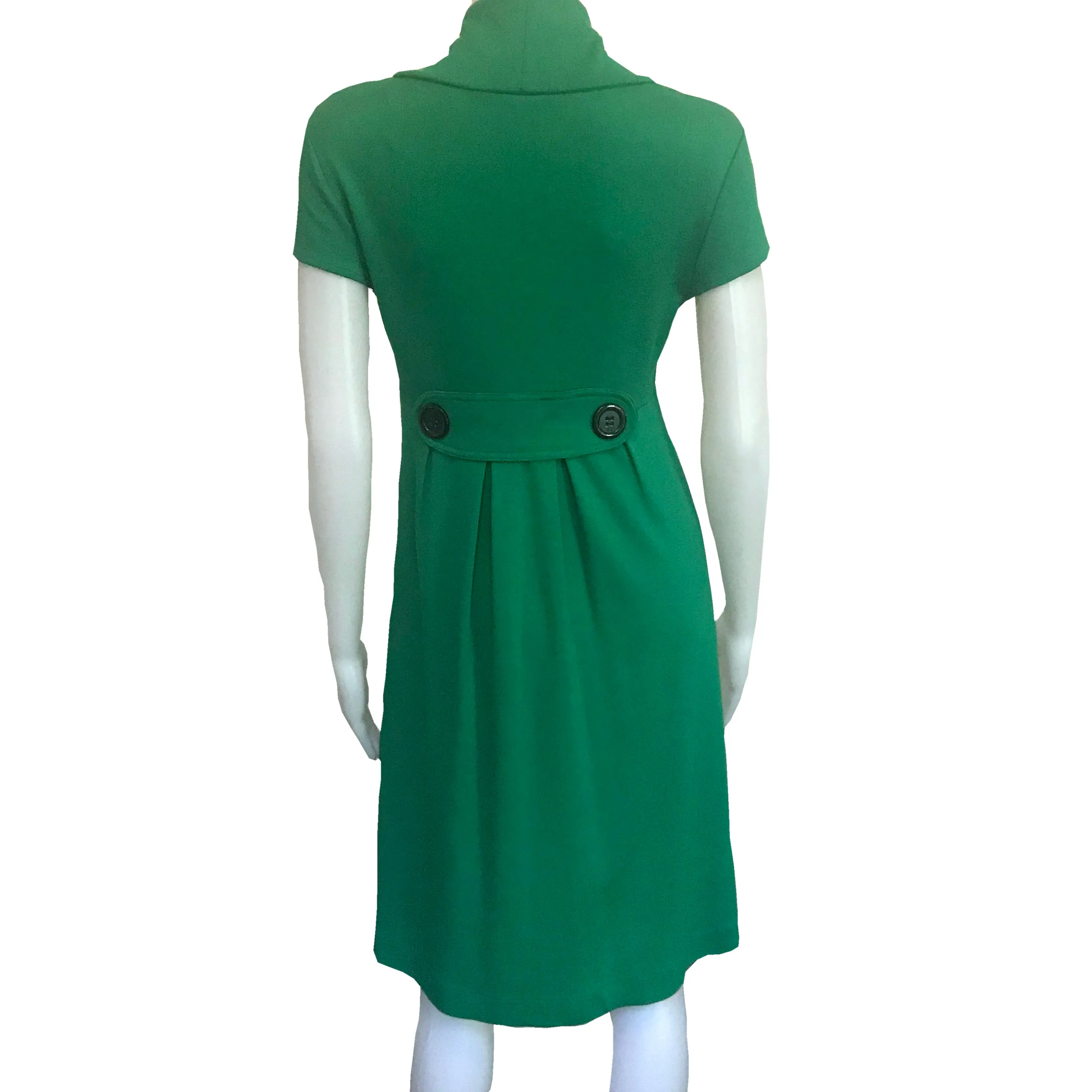 Vintage 1960s Green Cap Sleeve Dress