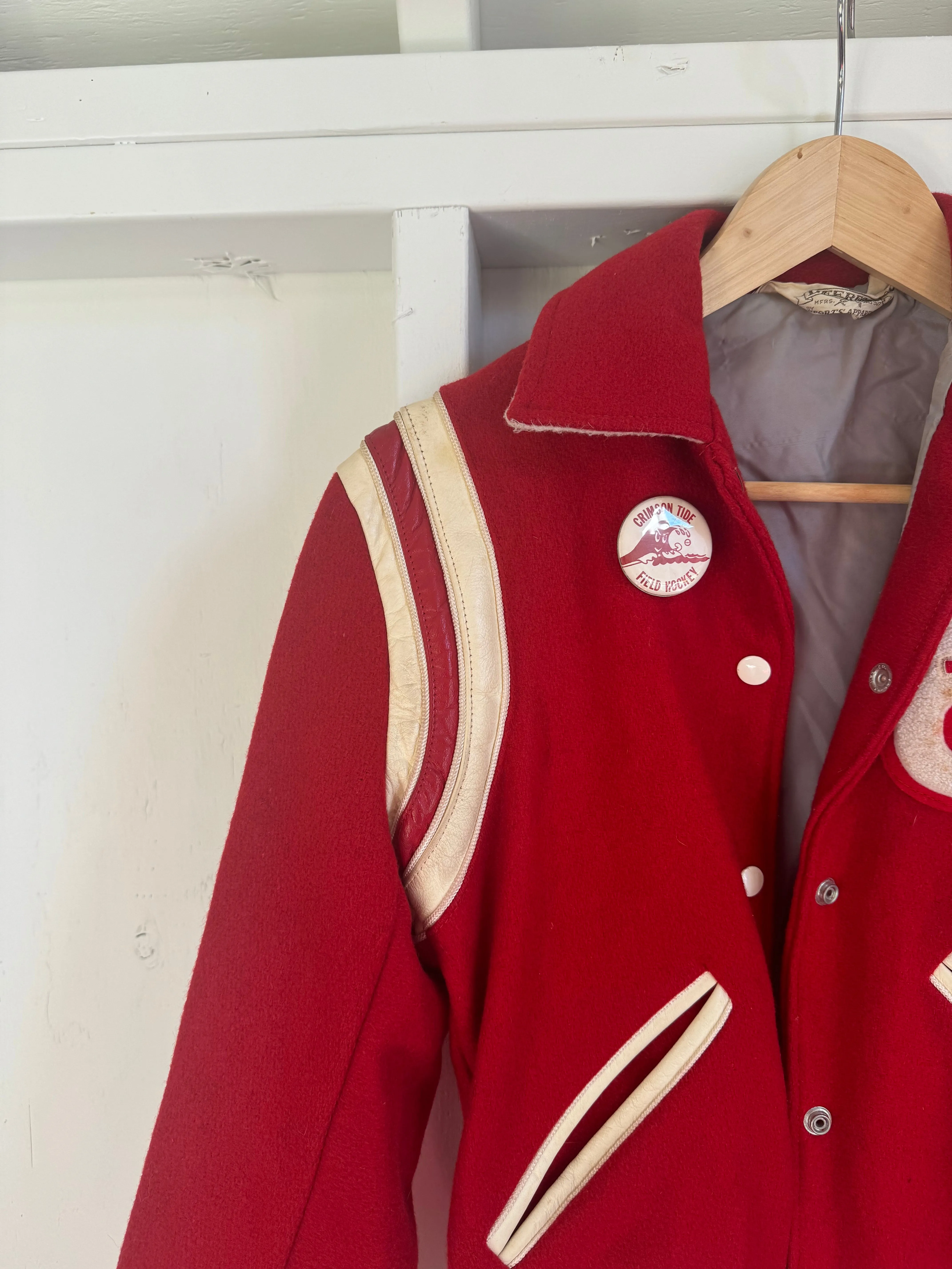 Vintage 1960s Red Letterman Jacket