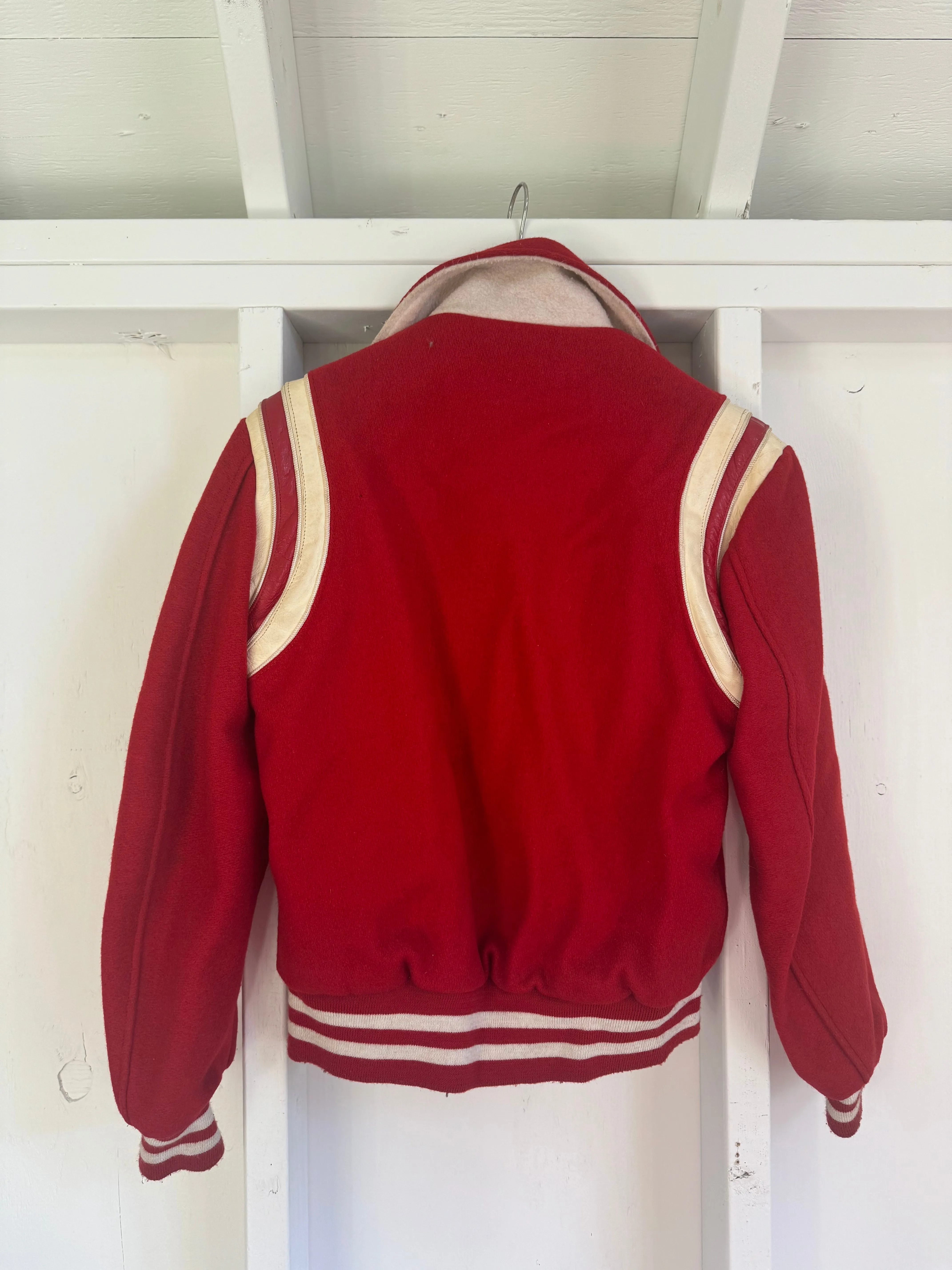 Vintage 1960s Red Letterman Jacket