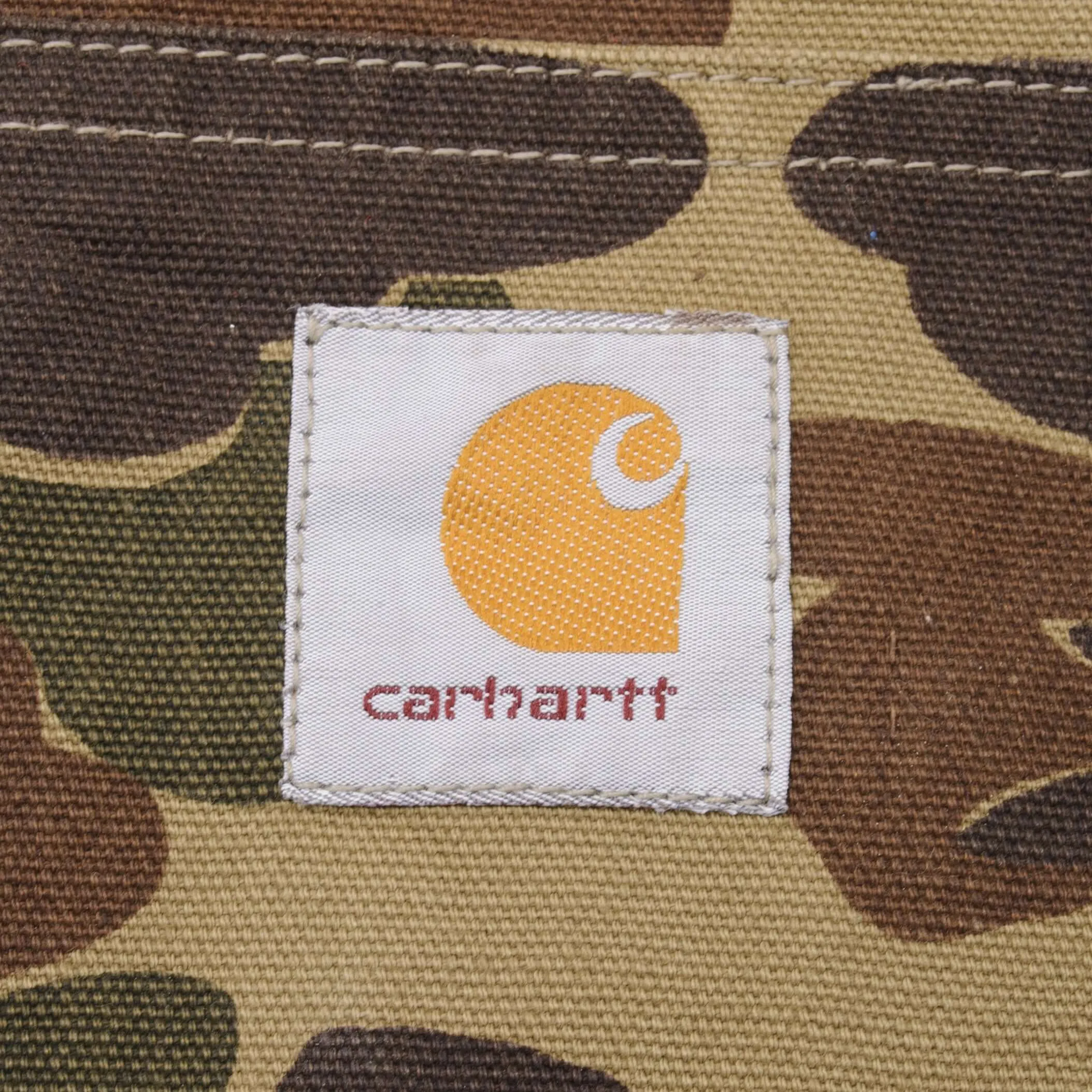 VINTAGE CARHARTT DUCK CAMO HUNTER JACKET CU253 SIZE 2XL MADE IN USA