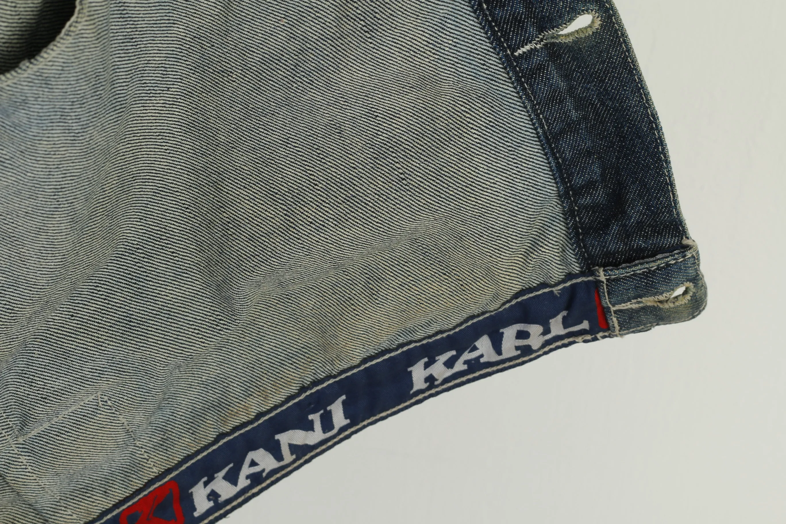 Vintage Karl Kani Denim Jacket  3XL Dark Navy Cotton Hip-Hop Icon