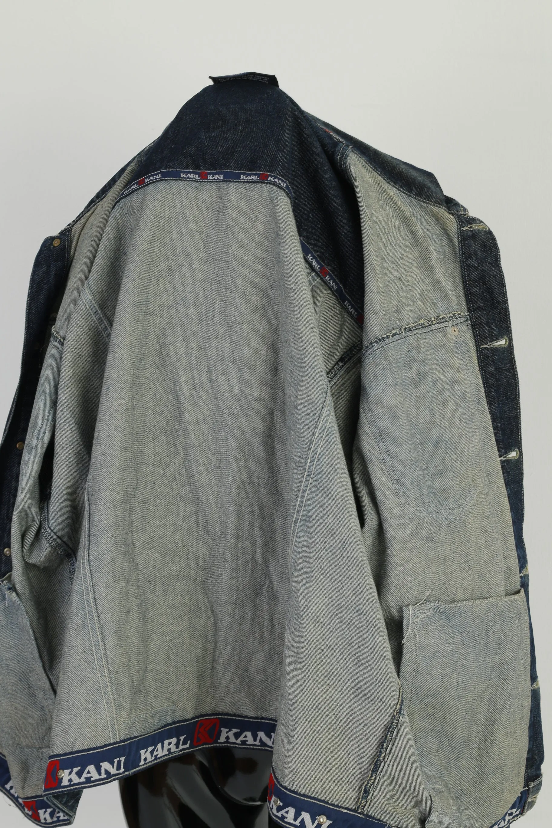 Vintage Karl Kani Denim Jacket  3XL Dark Navy Cotton Hip-Hop Icon