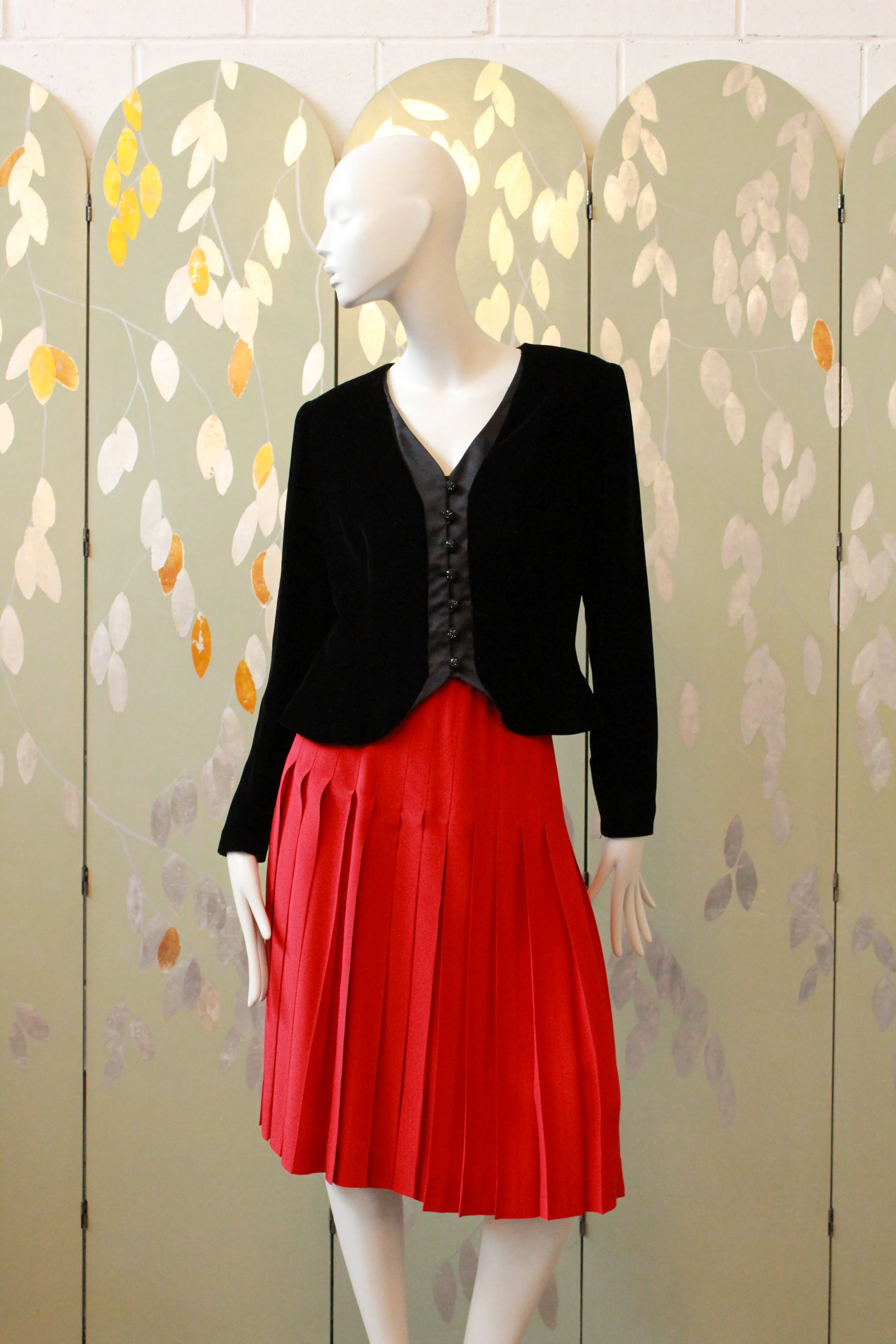 Vintage Late 1980 / Early 1990s Oscar De La Renta Black Blazer Top, M/L