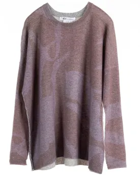 Vintage Mauve Printed Crewneck Pullover