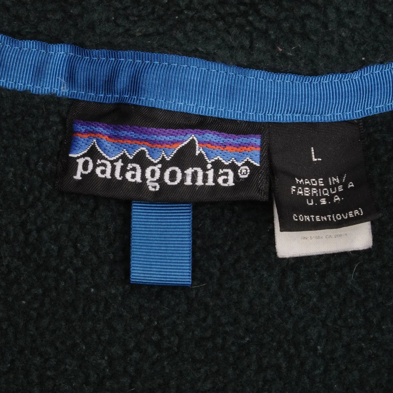 VINTAGE PATAGONIA 1990S SNAP T PINE GREEN FLEECE PULLOVER SIZE LARGE MADE IN USA