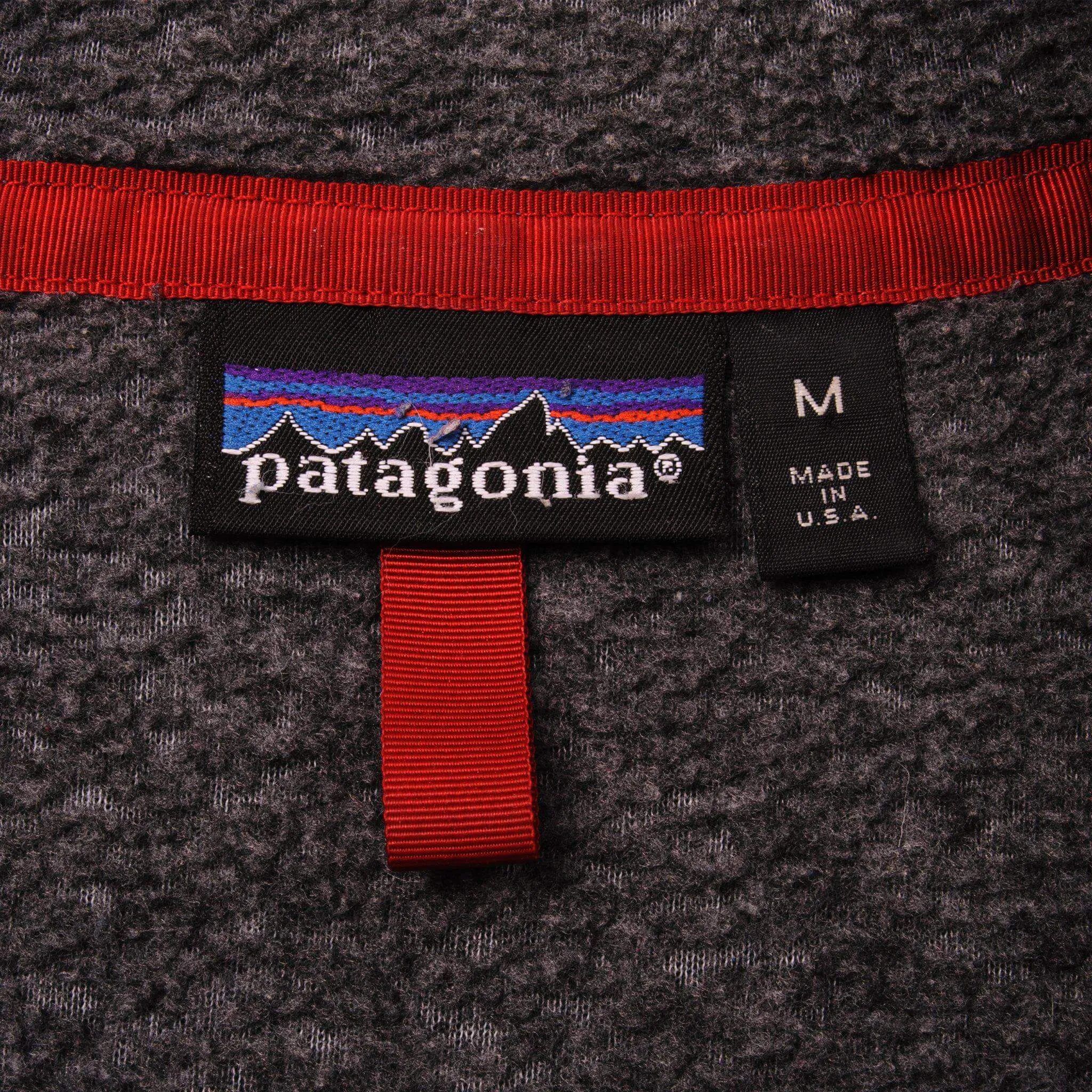 VINTAGE PATAGONIA GREY SNAP T PULLOVER SWEATSHIRT 1990S SIZE MEDIUM MADE IN USA