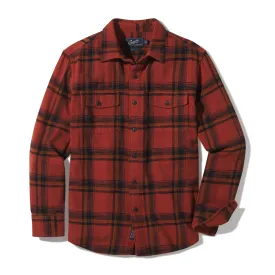 Vintage Slub Twill Shirt - Red Spice Black