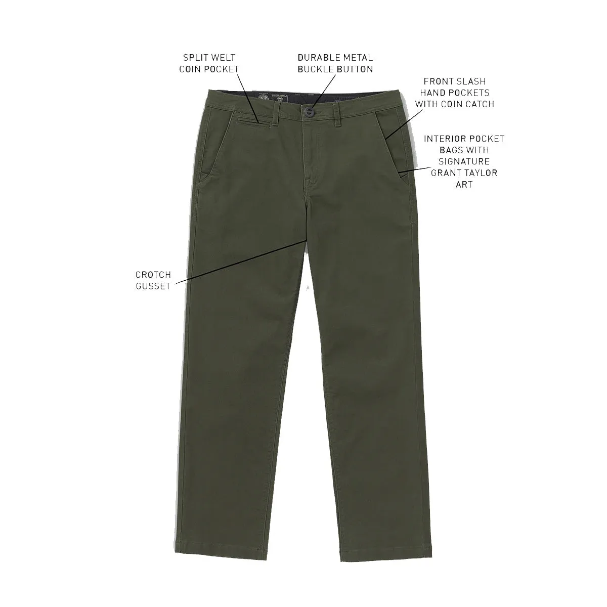 Volcom - Skate Vitals Grant Taylor Pants Squadron Green