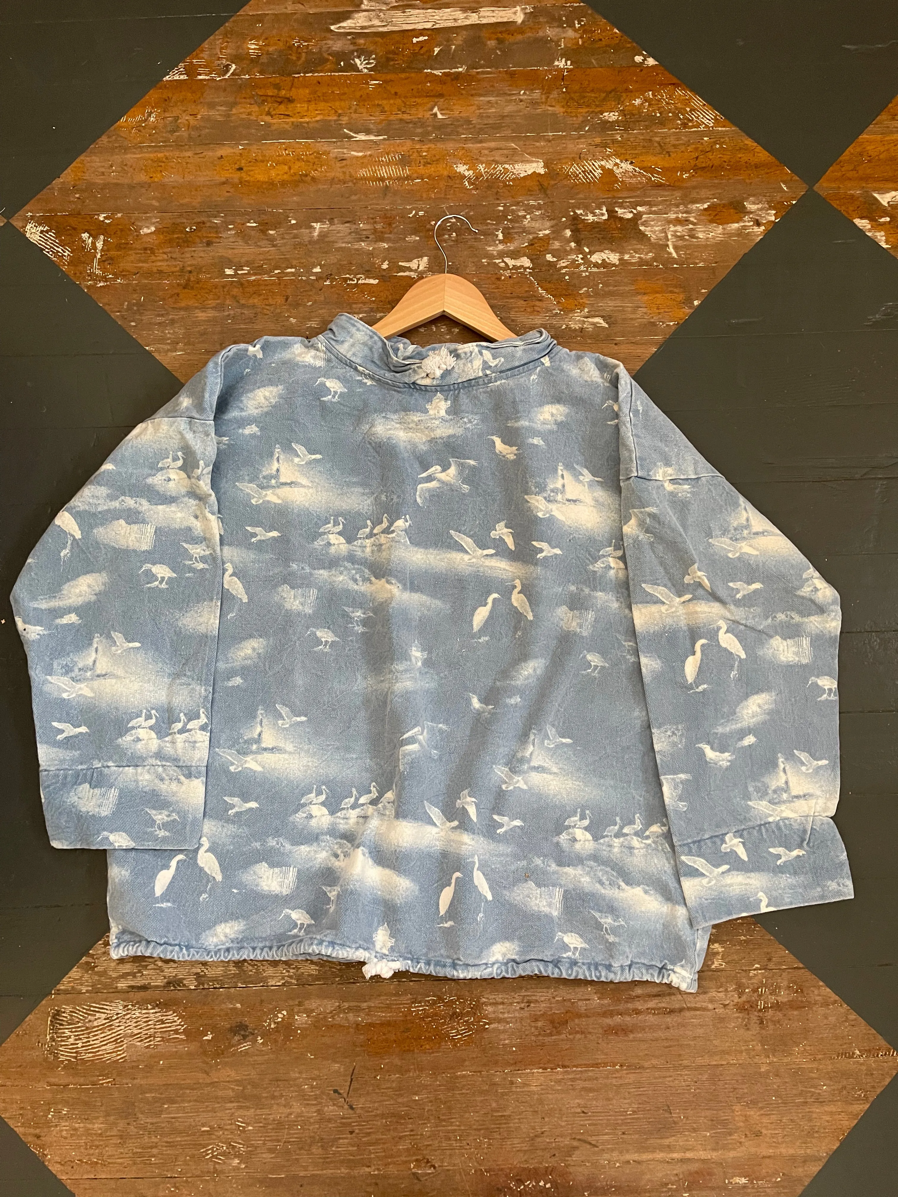 VTG BIRD DENIM PULLOVER - XL