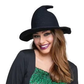 Witch Hat Black Knitted Gothic Vintage Retro Style Fancy Dress