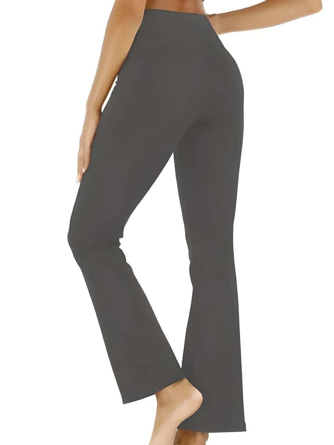 Women's High Waist Flared Yoga Pants with Pockets