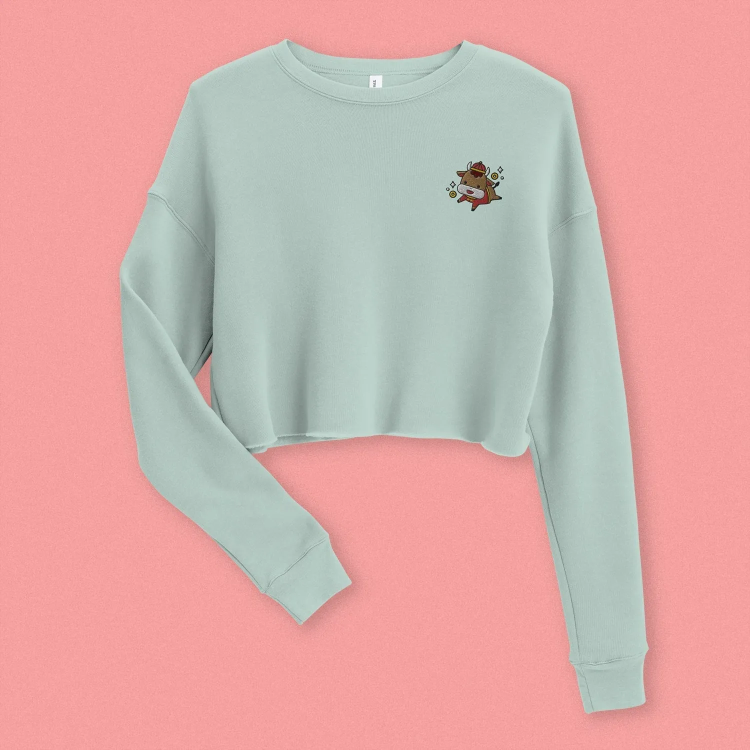 Year of the Ox Embroidered Crop Sweatshirt